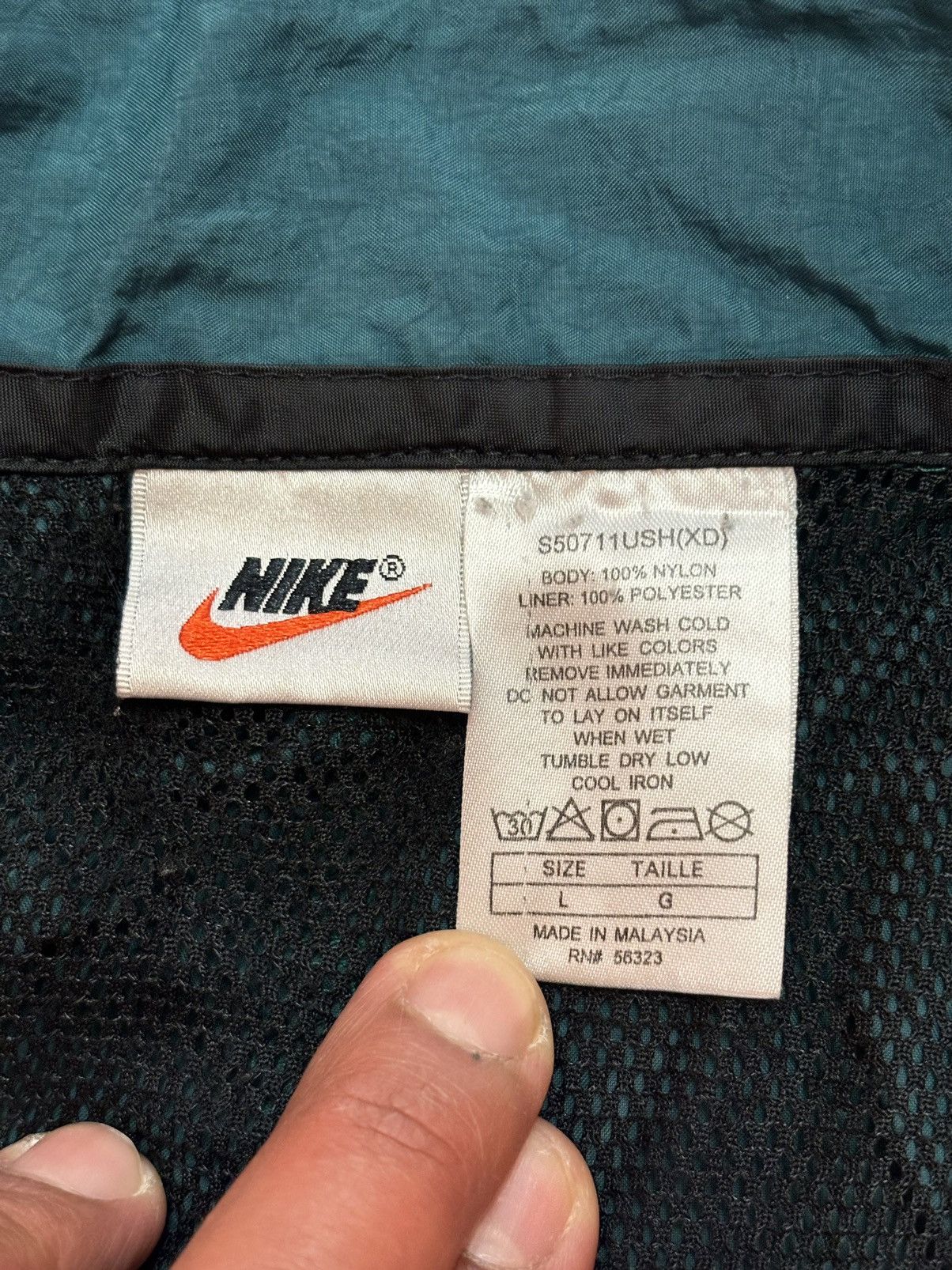 Nike × Vintage ***FINAL DROP***RARE 90s NIKE NYLON WINDBREAKER L Size US L / EU 52-54 / 3 - 10 Thumbnail