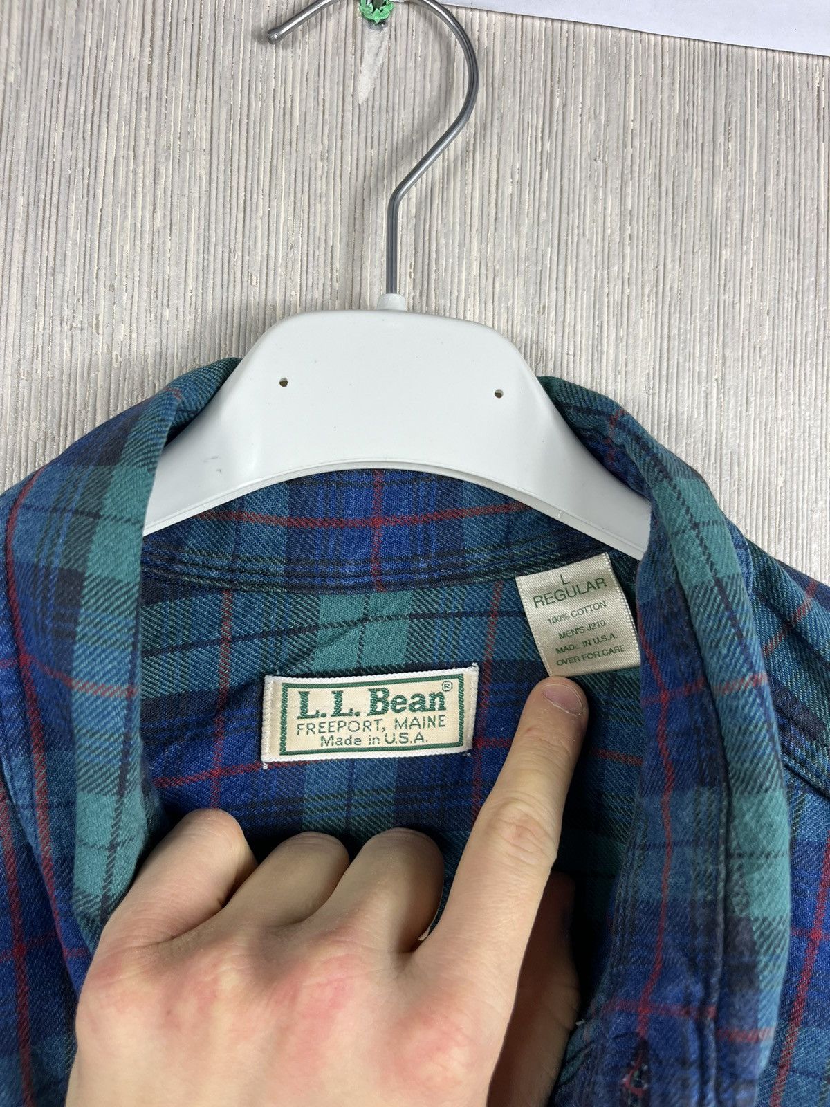 Flannel × L.L. Bean Vintage LL Bean plaid tartan flannel shirt USA with pocket Size US L / EU 52-54 / 3 - 17 Thumbnail