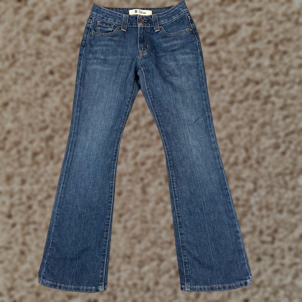 Gap GAP Jeans Women 27 Blue Denim Flare Regular Low Rise 31in Inseam Cotton Blend 1969 City Style Womens Size 27" / US 4 / IT 40 - 1 Thumbnail