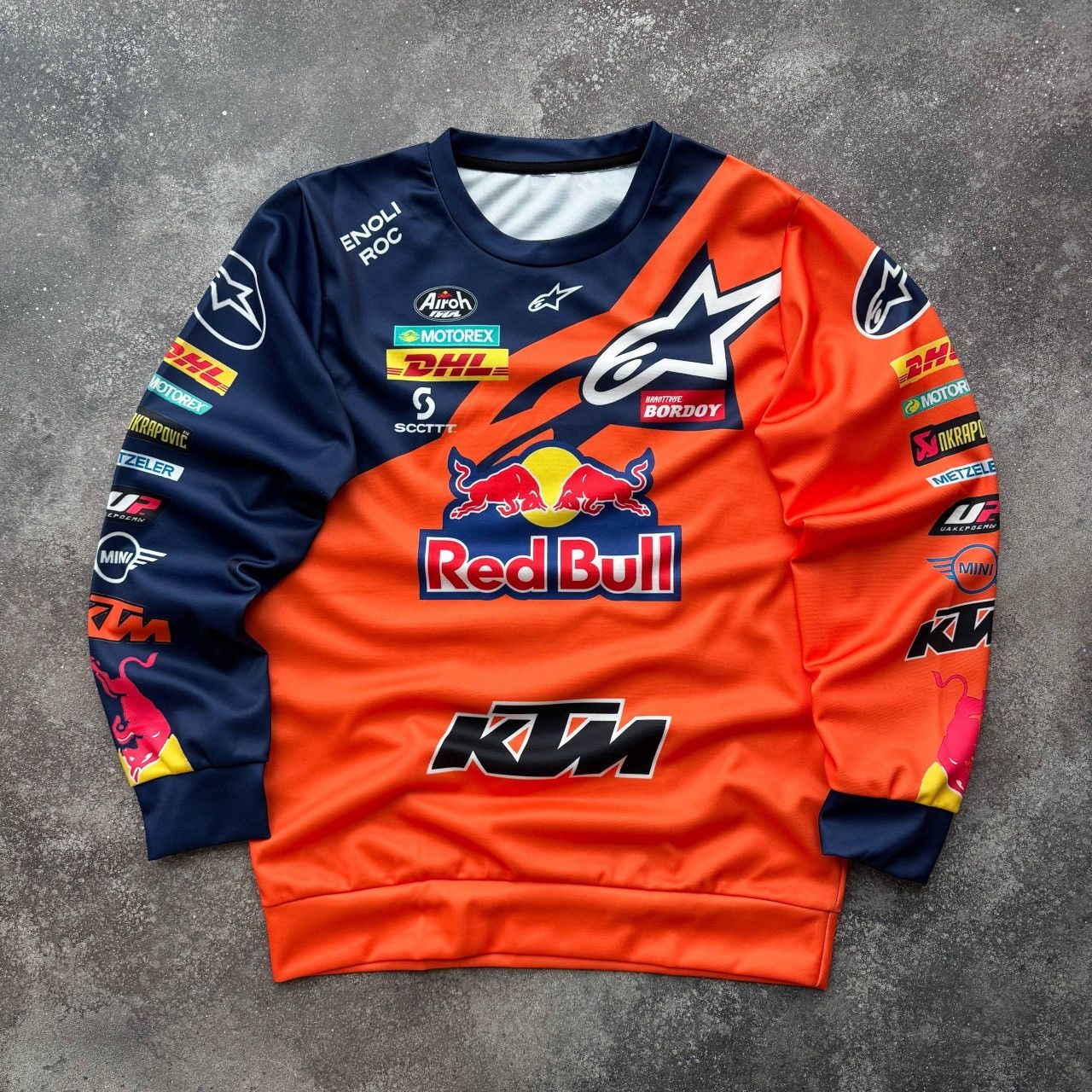 Japanese Brand Red Bull Moto Racing Multi Logo Long Sleeve Top Size US M / EU 48-50 / 2 - 1 Thumbnail
