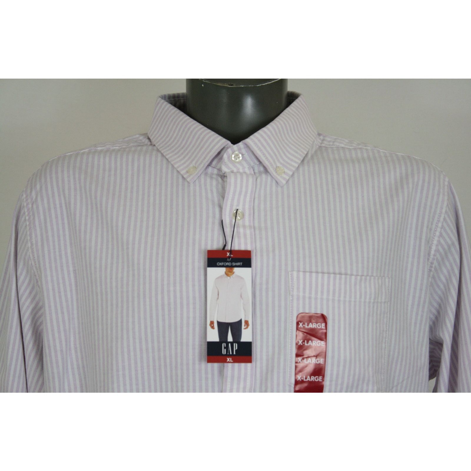 Gap Vintage 90s GAP Pink & White Striped Oxford Button Up Shirt Size US XL / EU 56 / 4 - 2 Thumbnail