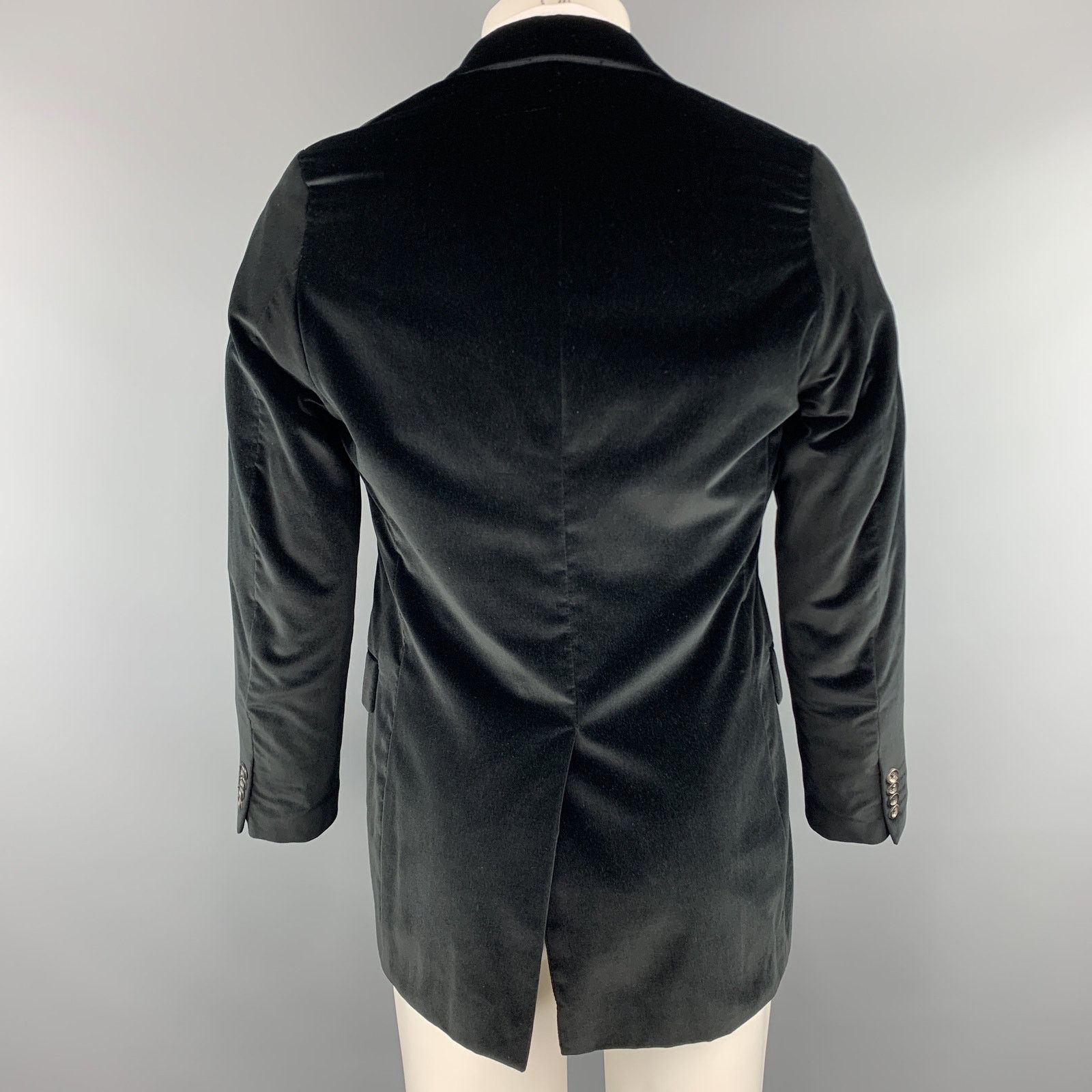 Theory THEORY Size 38 Black Cotton Velvet Notch Lapel Sport Coat Size 38R - 4 Thumbnail