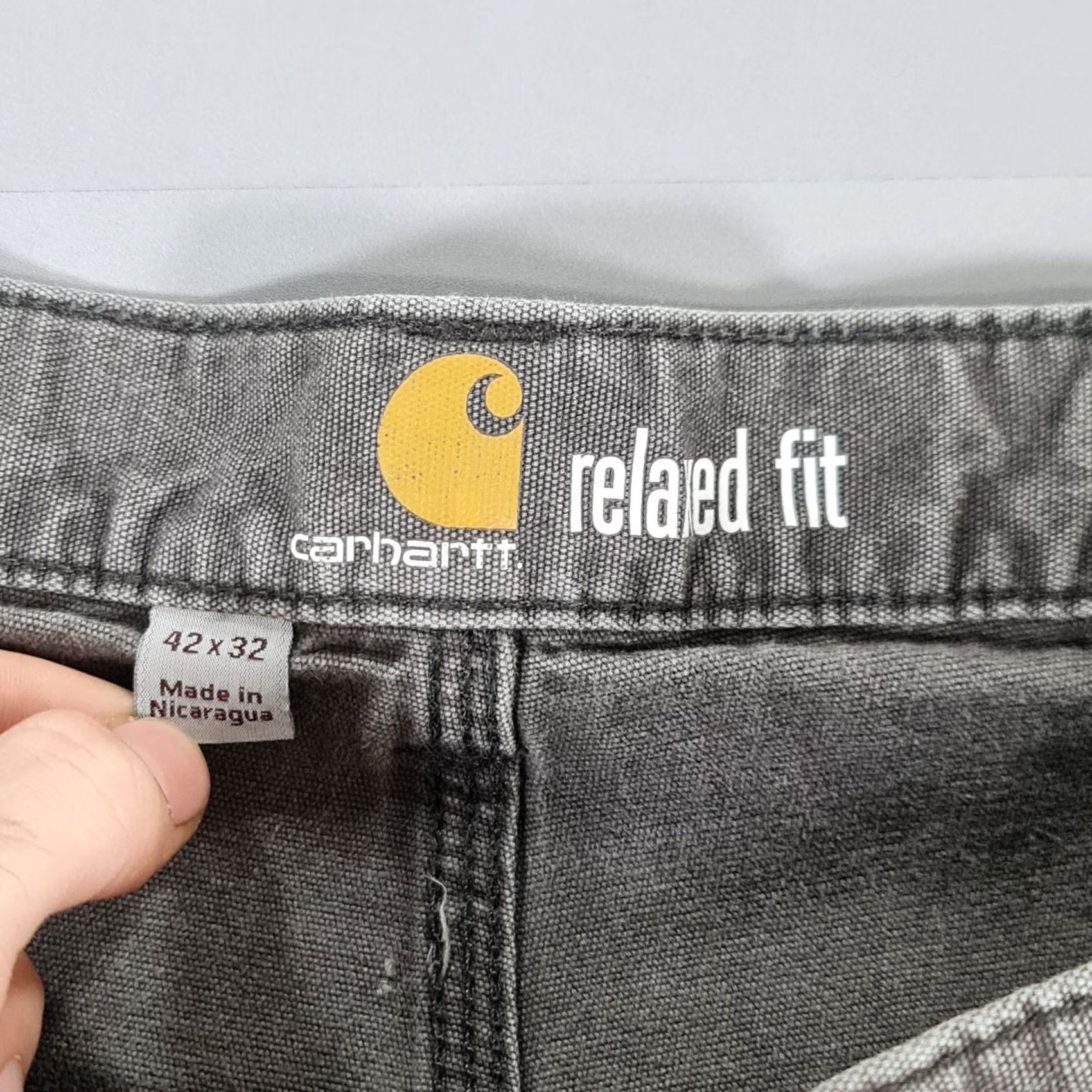 Carhartt Carhartt Mens Trousers Green W42 L32 Relaxed Fit Rugged Flex Canvas 102291-306 Size US 42 / EU 58 - 4 Thumbnail