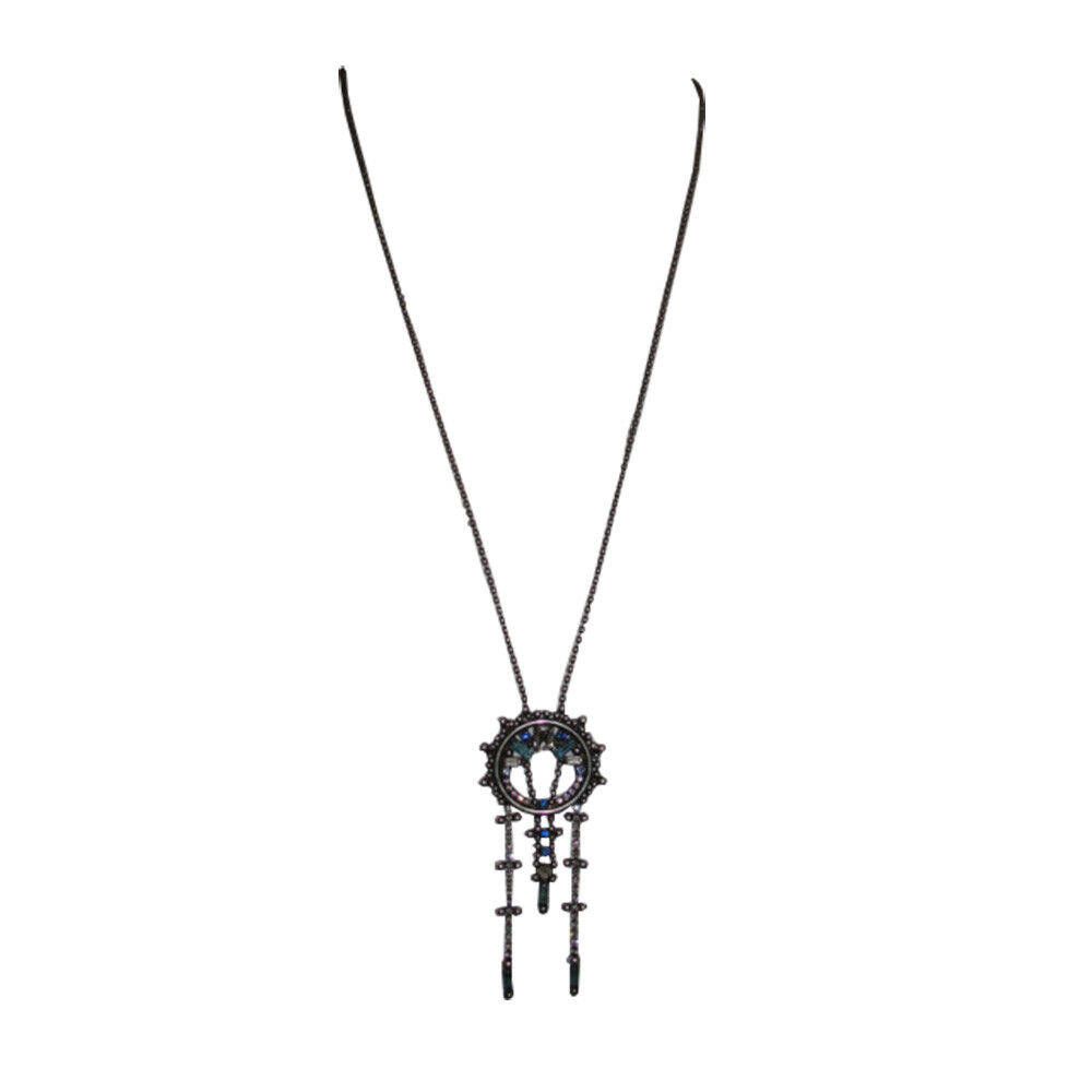 Swarovski Dannijo Oxidized Silver Swarovski Pendant Necklace Size ONE SIZE - 2 Thumbnail