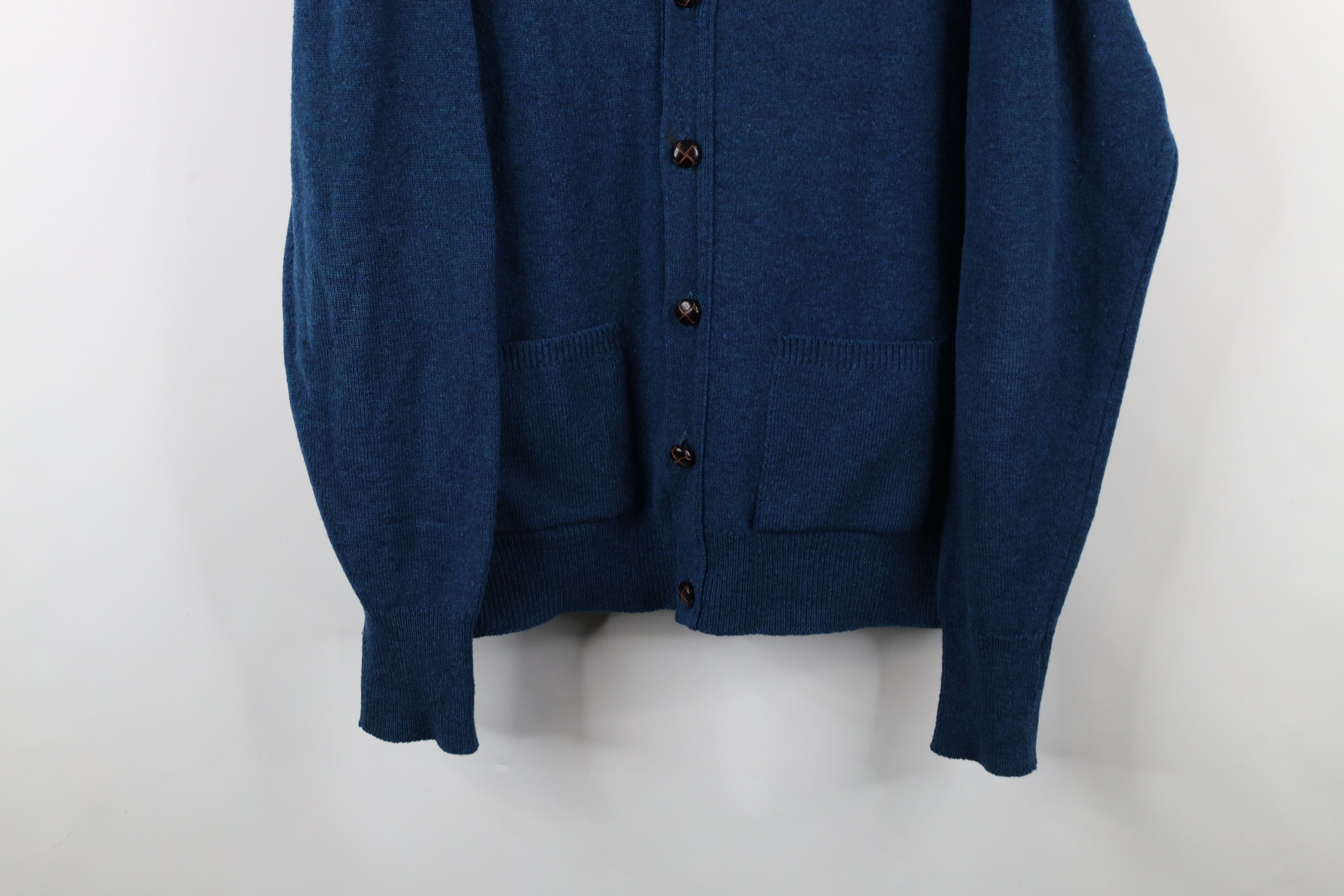 L.L. Bean × Vintage Vintage 70s LL Bean Scotland Wool Knit Cardigan Sweater Size US L / EU 52-54 / 3 - 3 Thumbnail