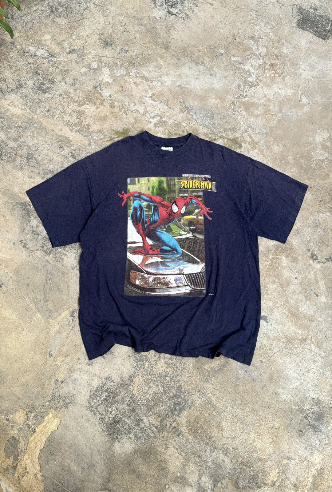 Marvel Comics × Vintage Spiderman Vintage 00s Front Hit Blue Tee Size US XL / EU 56 / 4 - 1 Thumbnail