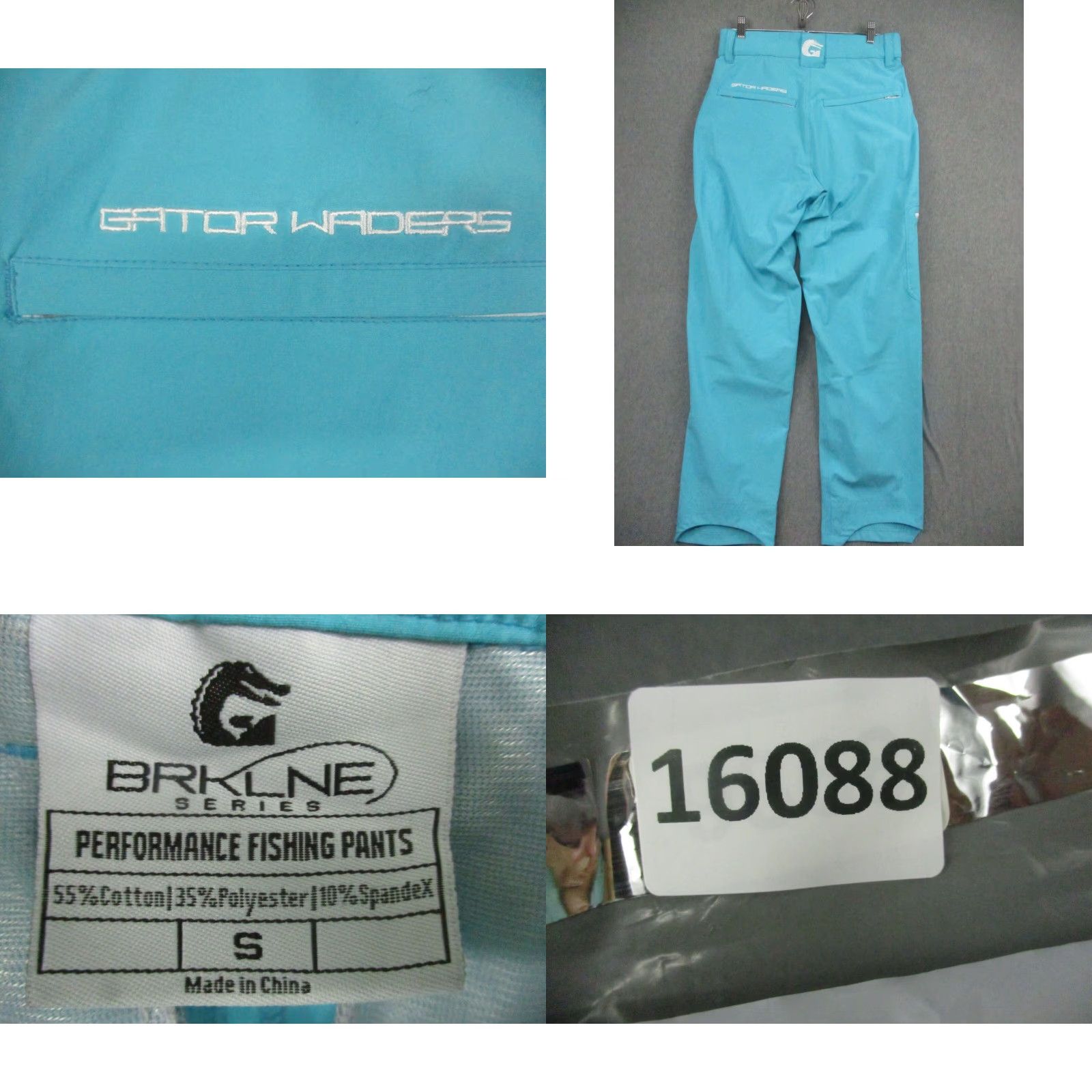 Vintage Gator Waders BRKLNE Performance Fishing Pants Small Light Blue New BRKLNE Series Size US 29 - 8 Thumbnail