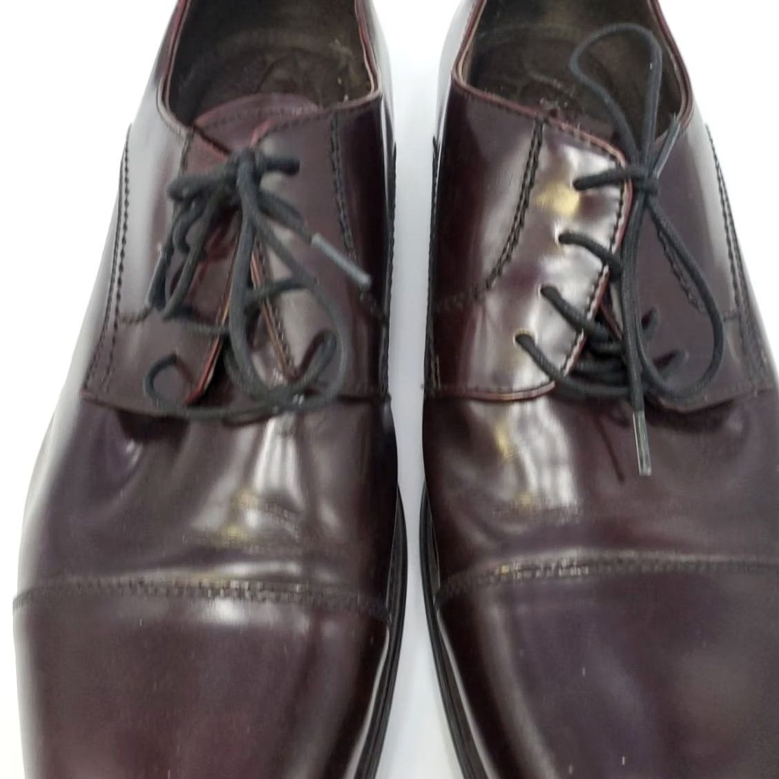 Johnston & Murphy Johnston & Murphy Atchison Cap Toe Dress Shoe Burgundy 11 M Oxford Men Leather Lace Up Cap Toe Classic Style Size ONE SIZE - 5 Thumbnail