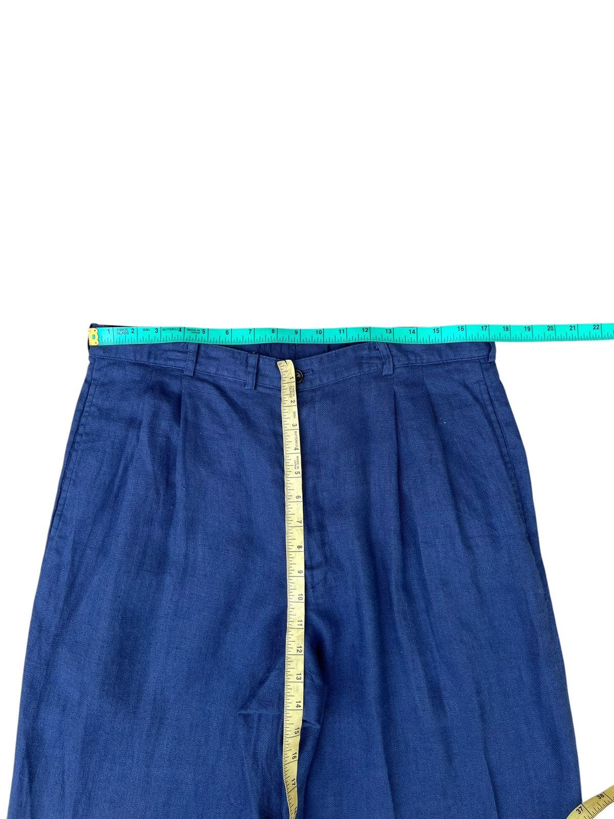 Mademoiselle Non Non Papas Japan 100% Linen Baggy Trouser Pant Blue Size US 34 / EU 50 - 2 Thumbnail
