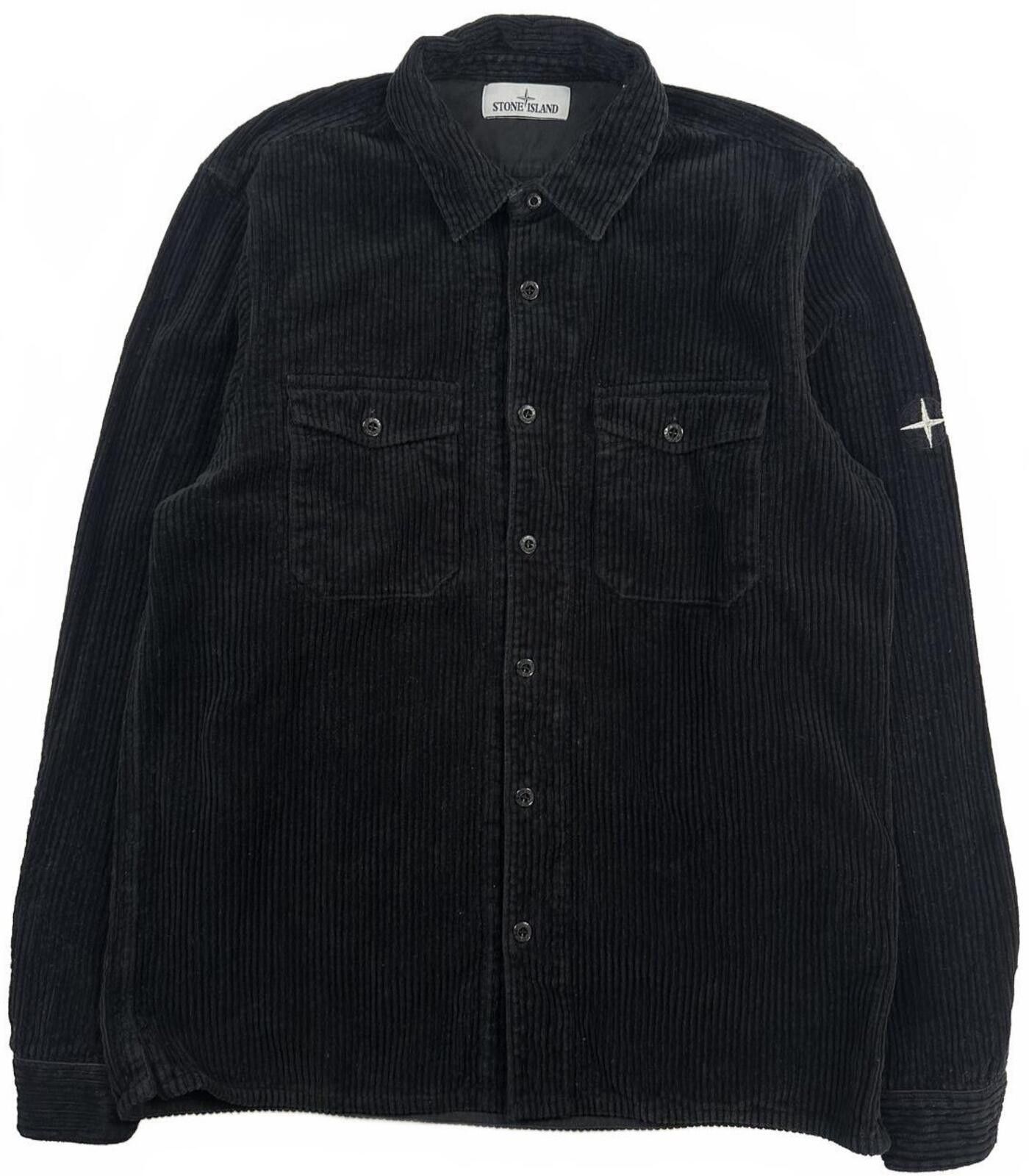 Stone Island Stone Island Jumbo Cord Button Up Overshirt Black Large Size US L / EU 52-54 / 3 - 1 Thumbnail
