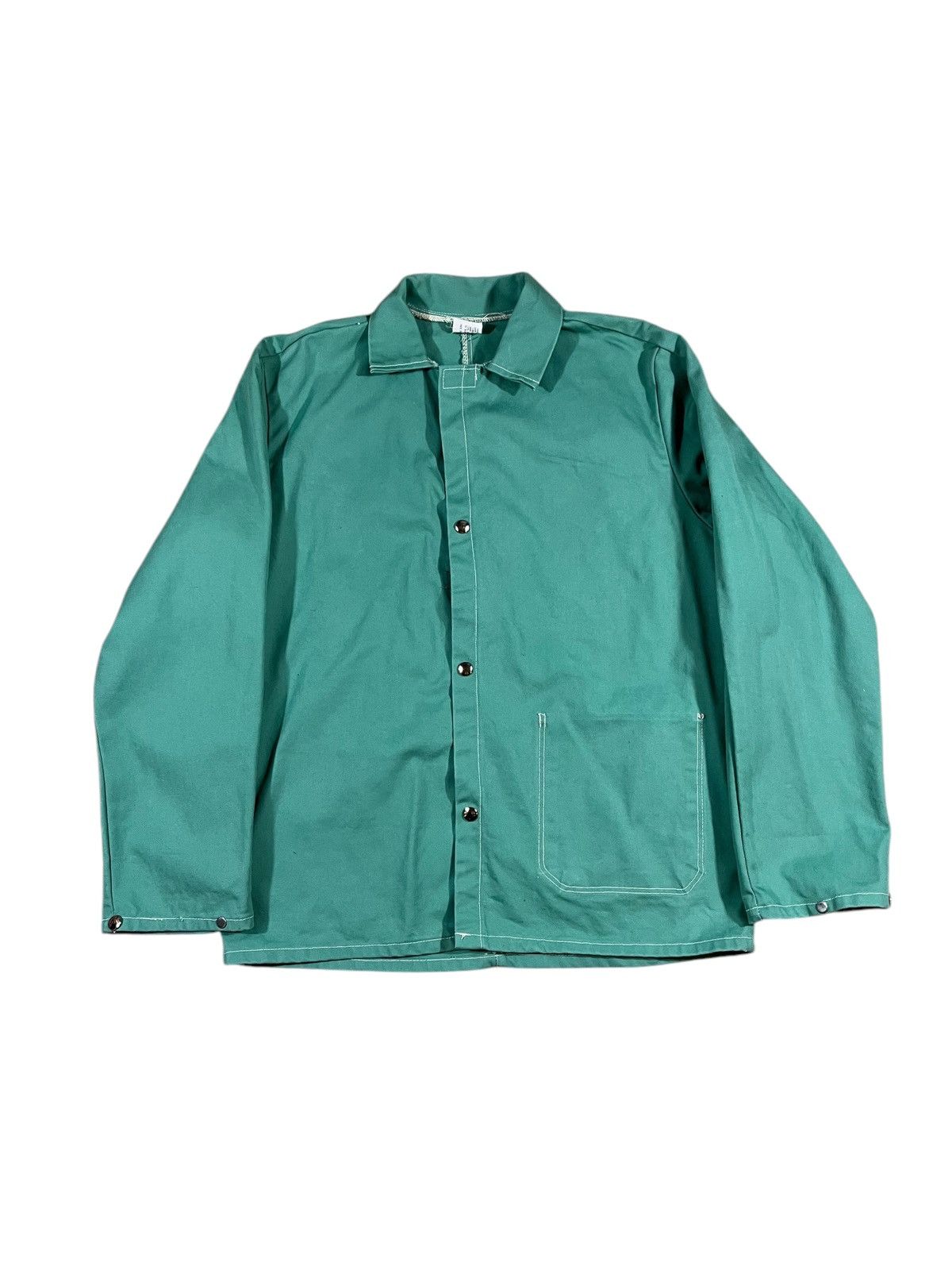 Vintage Vintage Welding Jacket Chore Coat Teal Size US S / EU 44-46 / 1 - 1 Thumbnail
