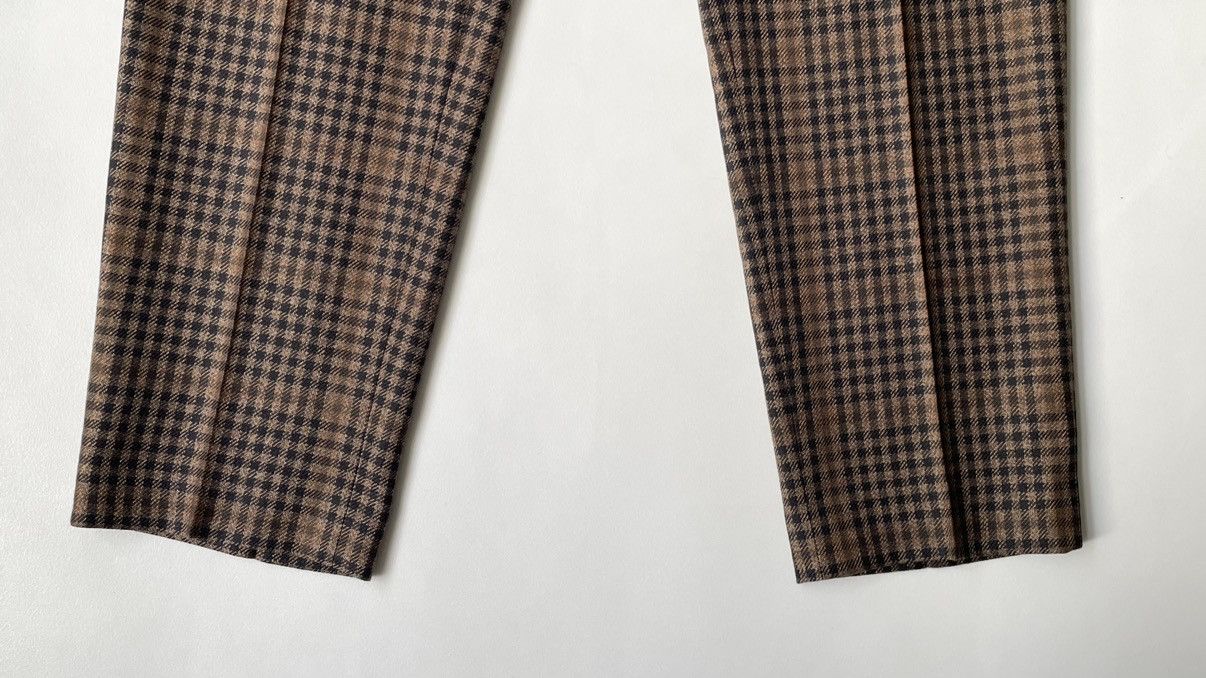 Dries Van Noten A/W 22 Brown Check Wool Trousers Size US 34 / EU 50 - 9 Thumbnail