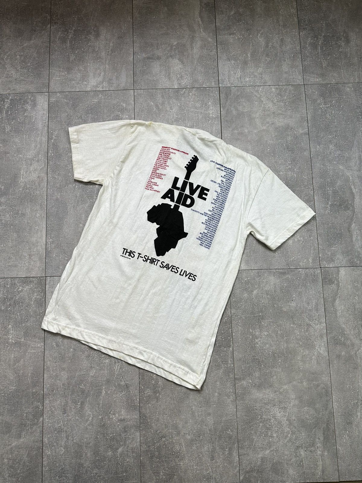 Other Live Air The Global Jukebox 1985 Vintage Rare Band Tee Size US L / EU 52-54 / 3 - 3 Thumbnail