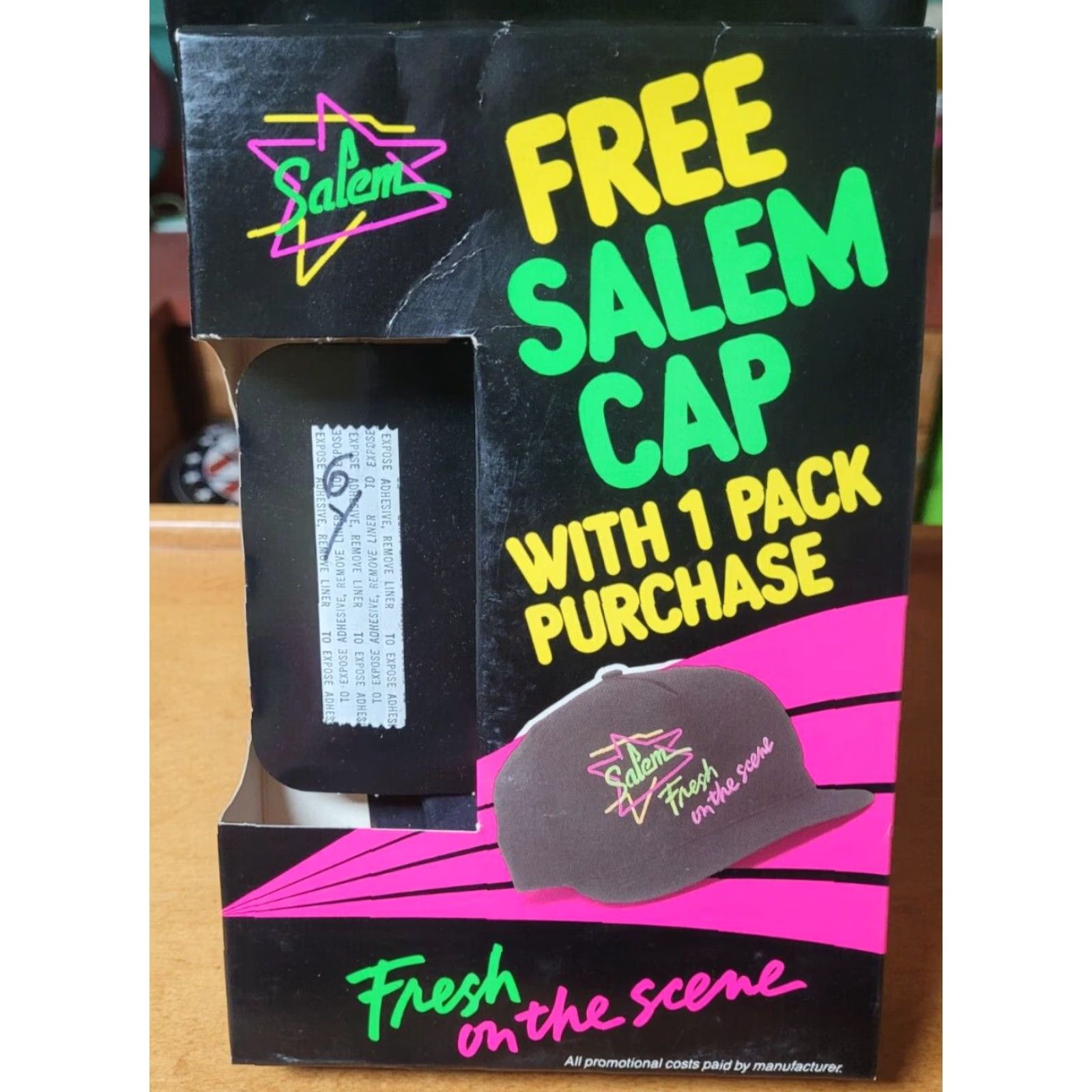 Vintage VTG Salem Baseball Cap NEW Menthol 90s Promo Hat Black One Size Men Adjustable Cap Size ONE SIZE - 2 Thumbnail