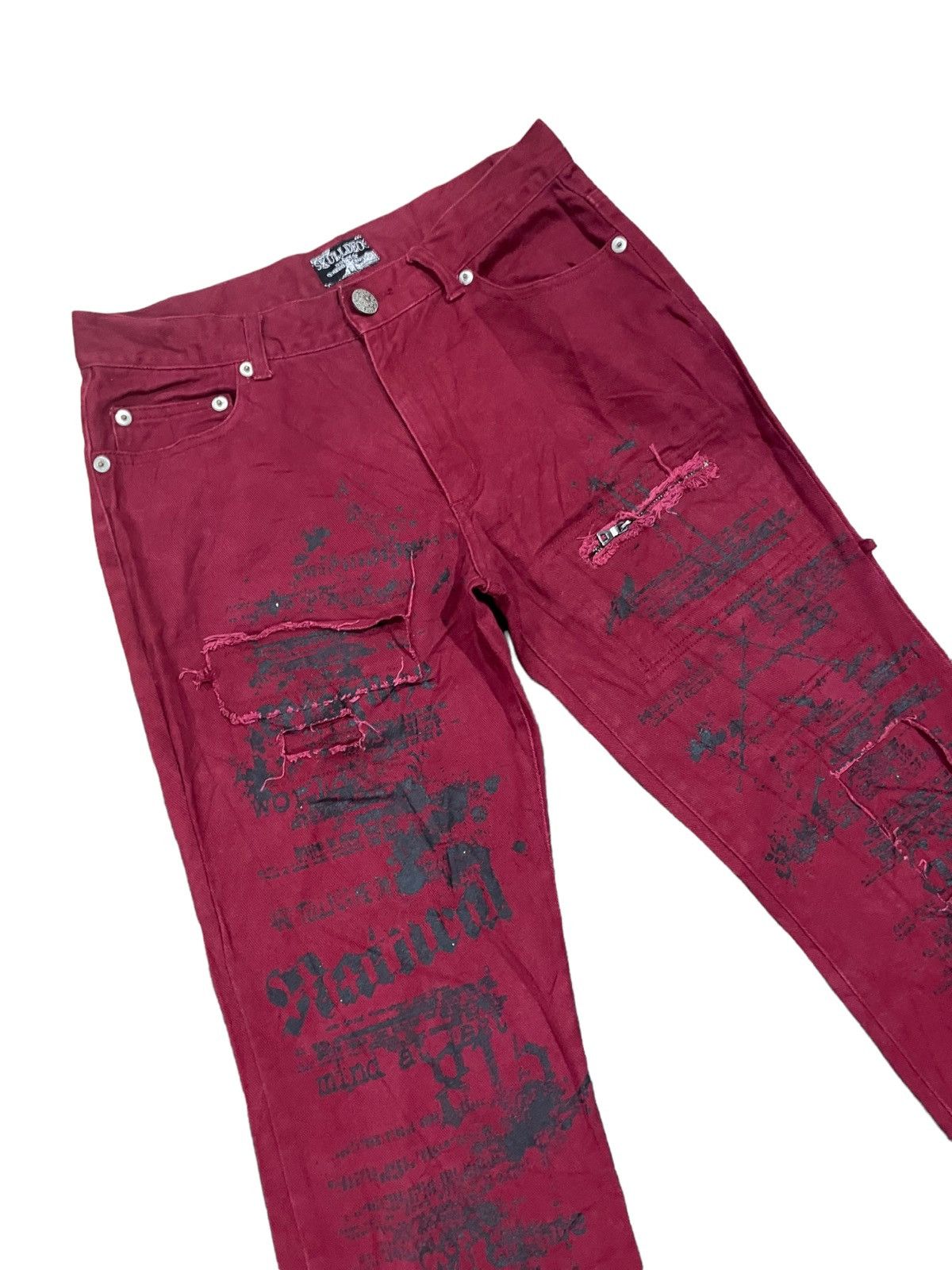 If Six Was Nine × Japanese Brand × Le Grande Bleu (L.G.B.) Japanese Skulldeos Bones Of Cerebral Cranium Jeans Size US 32 / EU 48 - 5 Thumbnail