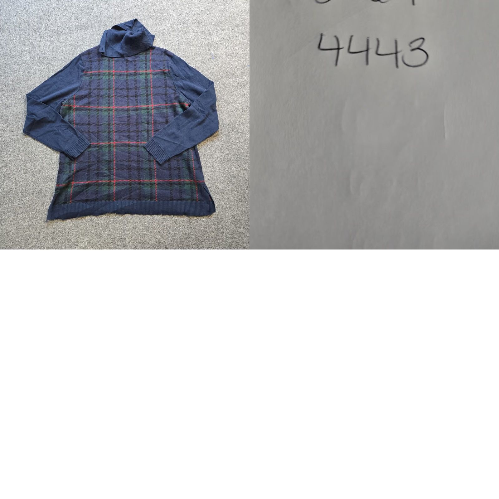 Talbots Talbots Sweater Women XL Blue Plaid Turtleneck Long Sleeve Top Casual Workwear Size XL / US 12-14 / IT 48-50 - 8 Thumbnail