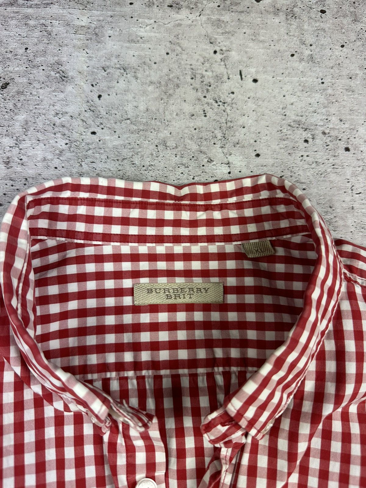 Burberry Burberry Brit Small Logo Check Patterned Button Up Shirt Size US XL / EU 56 / 4 - 10 Thumbnail