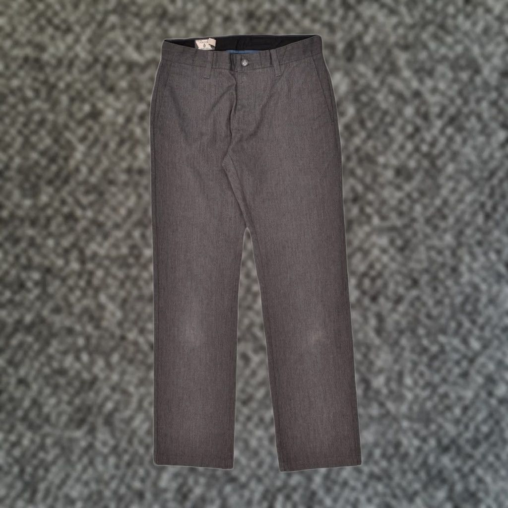 Volcom VOLCOM Womens Straight Chino Trousers Grey Polyester W28 L29 Size 28" / US 6 / IT 42 - 1 Thumbnail
