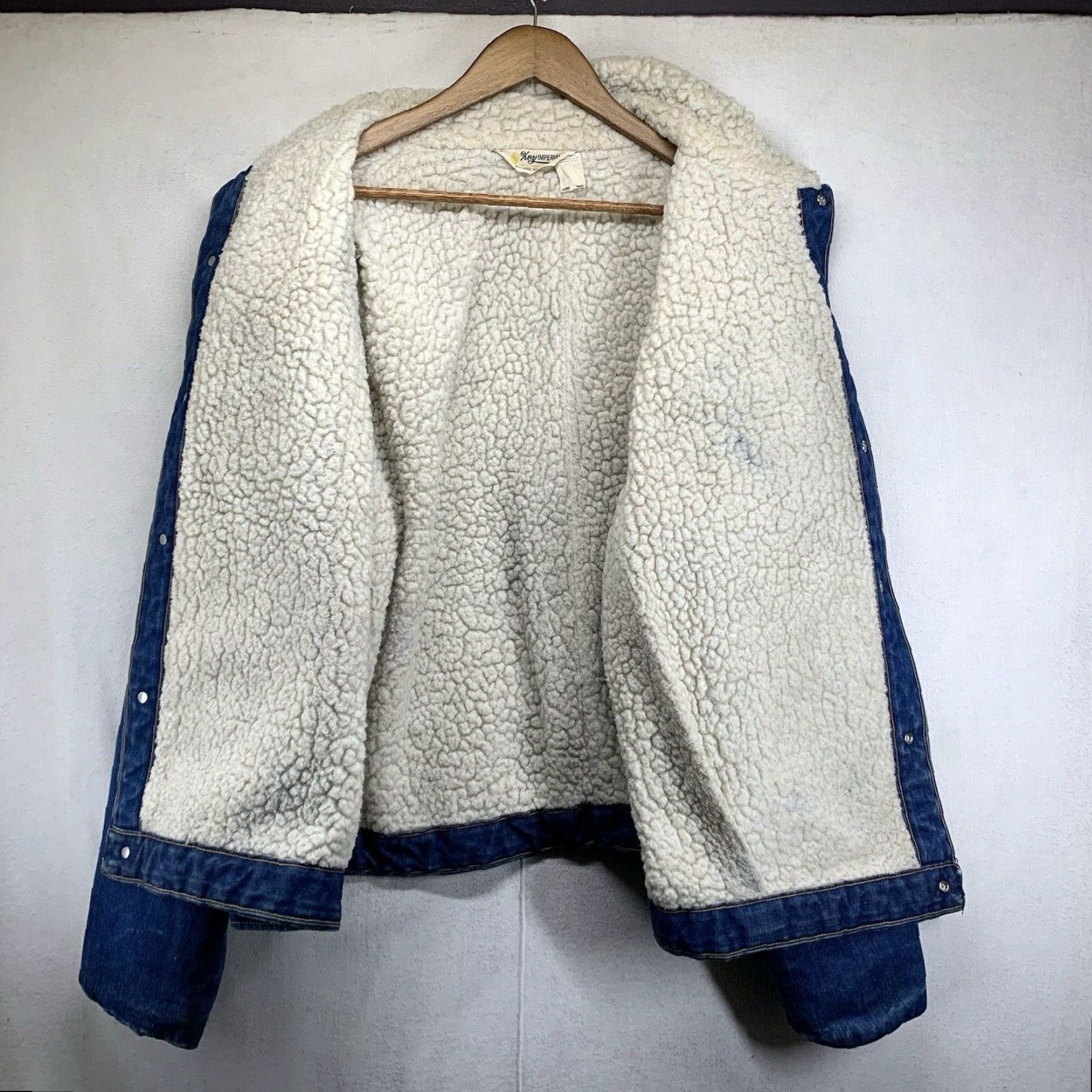 Vintage VINTAGE Key Imperial Denim Jacket Men L Blue 80s Grunge Trucker Workwear All Seasons Size US 33 - 2 Thumbnail