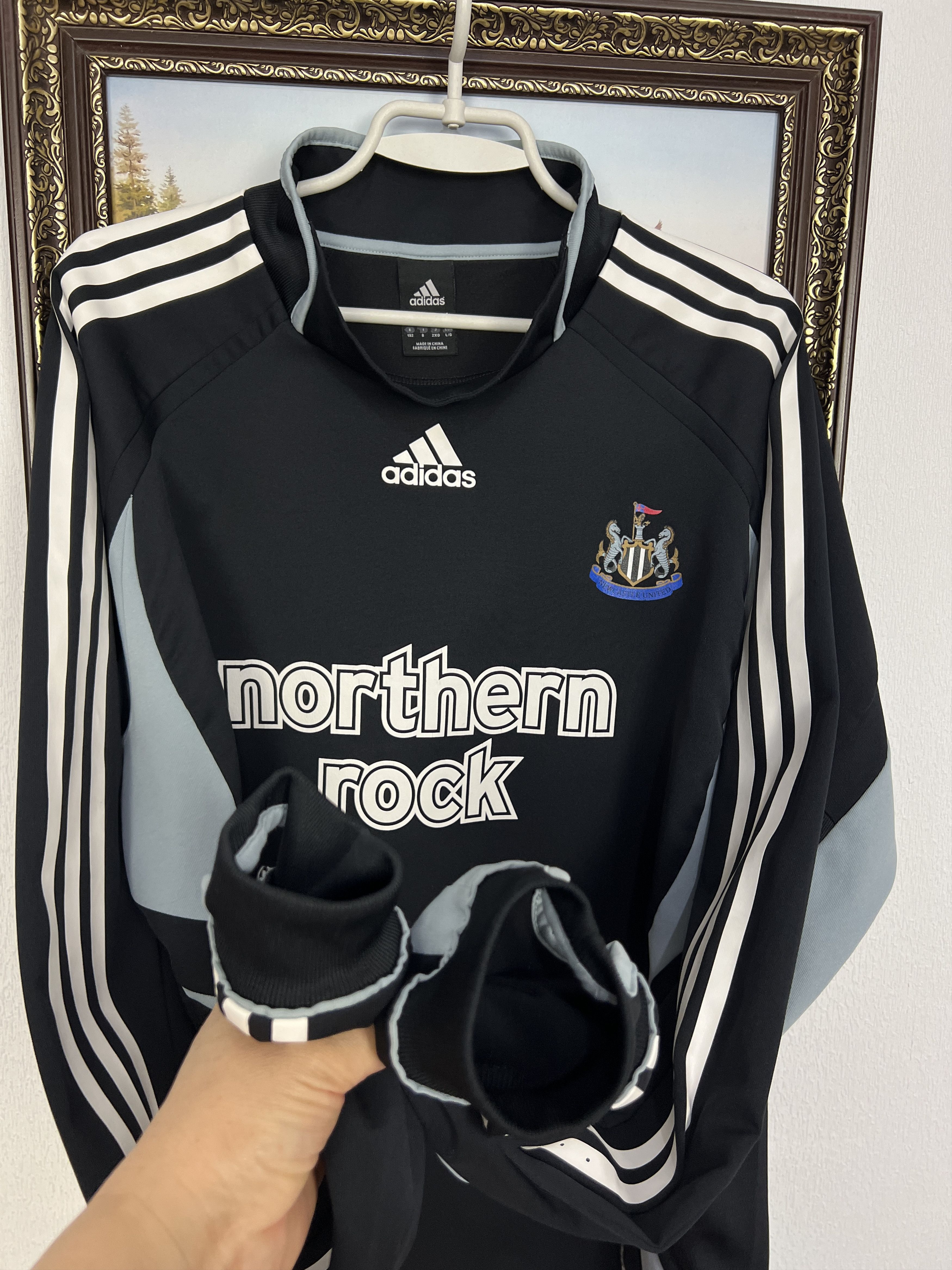 Adidas Newcastle United Player Issue Train Sweatshirt Jacket Size US L / EU 52-54 / 3 - 6 Thumbnail