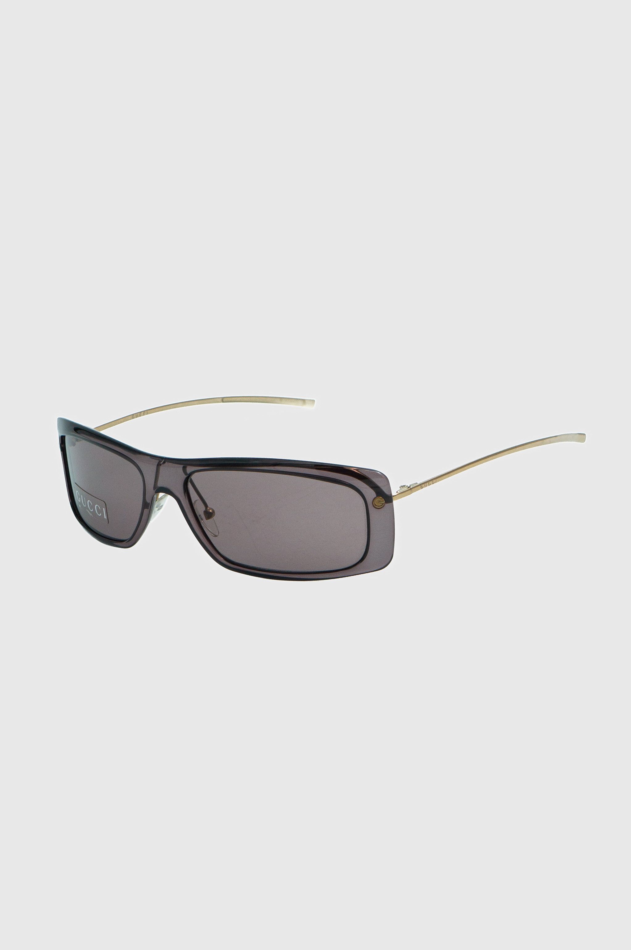 image of Gucci GG 1466 Rectangle Gold Sunglasses Vintage 00S, Men's
