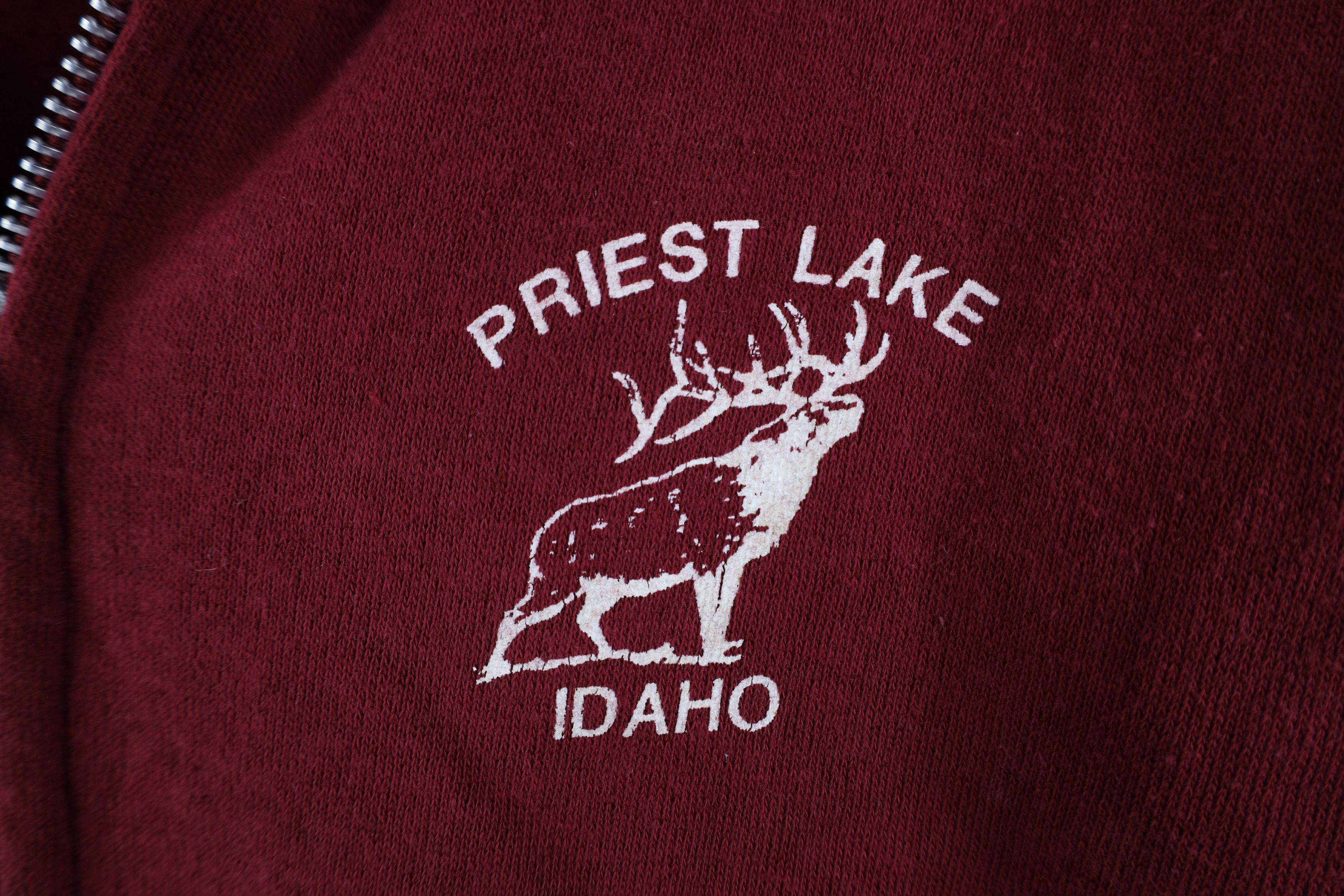 Vintage Vintage 70s Streetwear Priest Lake Idaho Full Zip Hoodie USA Size US L / EU 52-54 / 3 - 4 Thumbnail