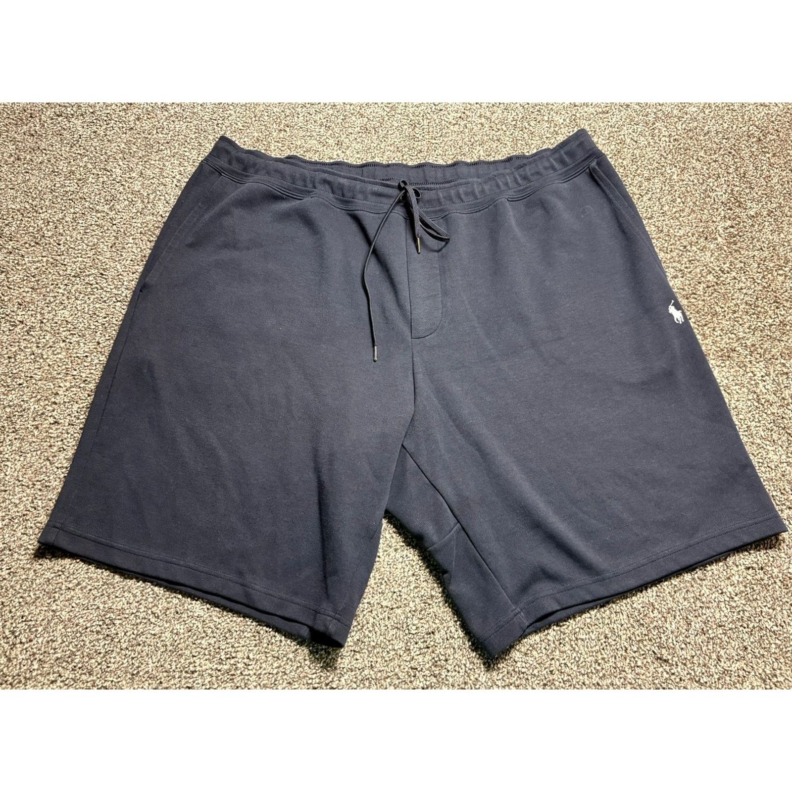 Polo Ralph Lauren Polo Ralph Lauren Double Knit Sweat Shorts Big Tall Blue Drawstring Pony Mens Size US XXL / EU 58 / 5 - 2 Thumbnail