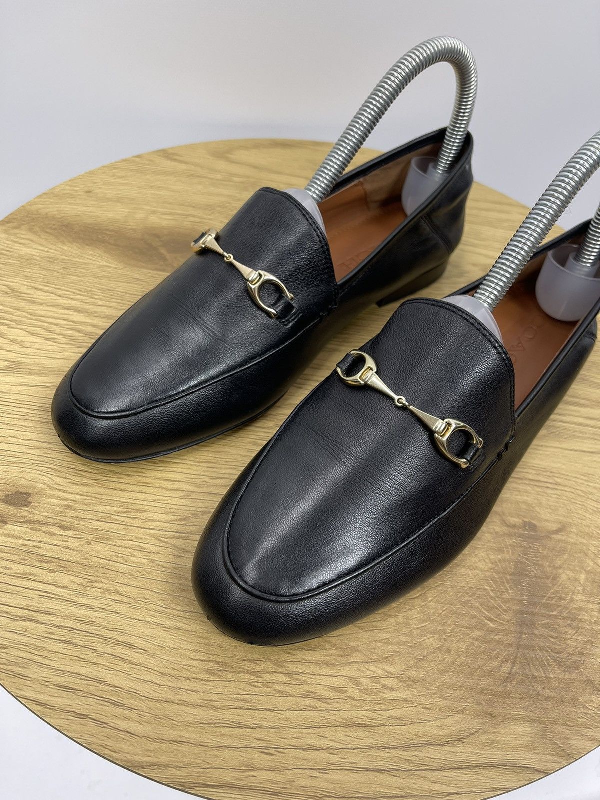Coach Coach Women’s Loafer Shoes Size 6 US Leather Black Gold Size US 6 / IT 36 - 2 Thumbnail