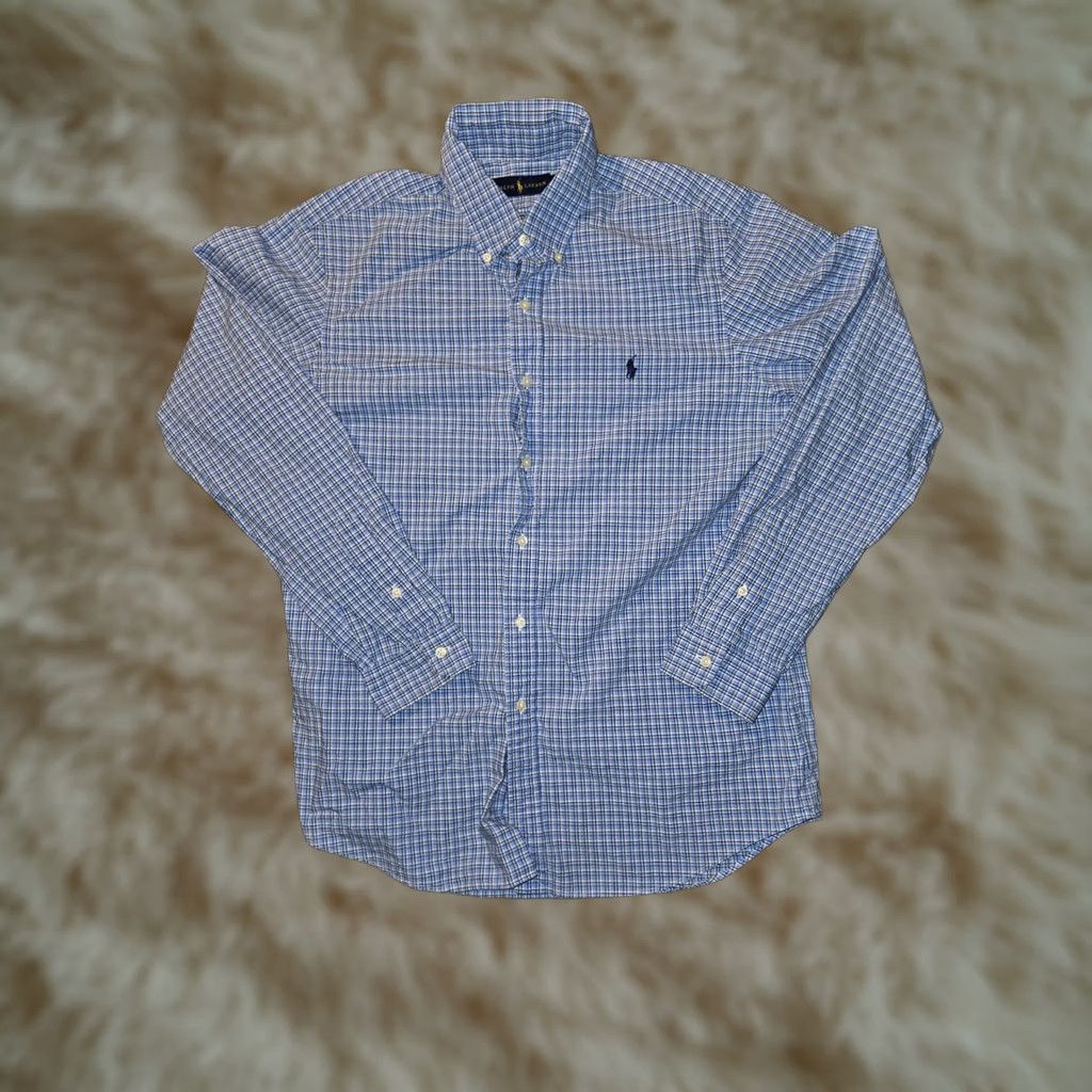 Ralph Lauren Ralph Lauren Button-Down Shirt Men L Blue Plaid Long Sleeve Preppy Casual Embroidered Size US L / EU 52-54 / 3 - 1 Thumbnail