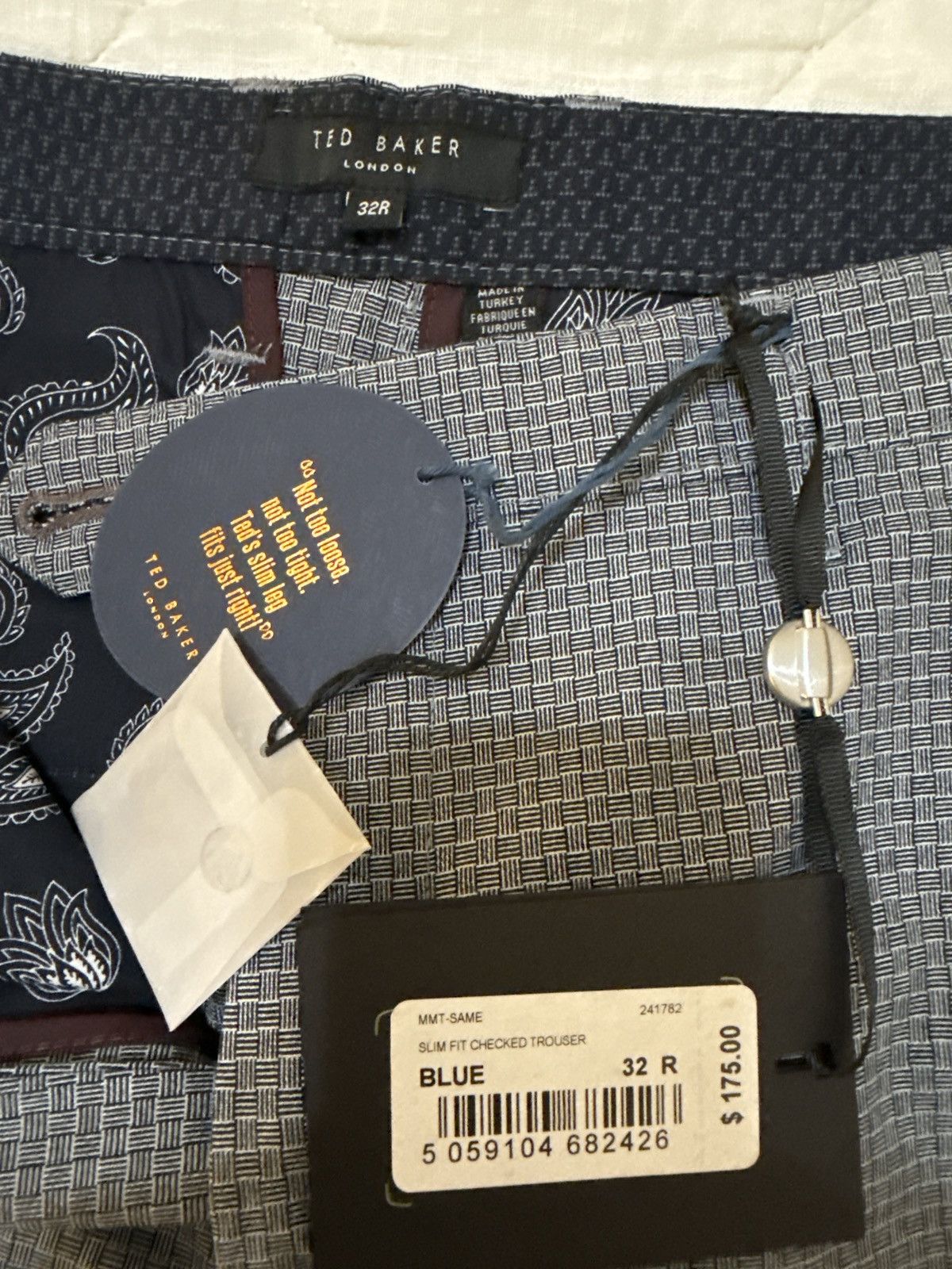 Ted Baker Ted Baker Slim Fit Checked Trouser 32R BRAND NEW Size US 32 / EU 48 - 3 Thumbnail