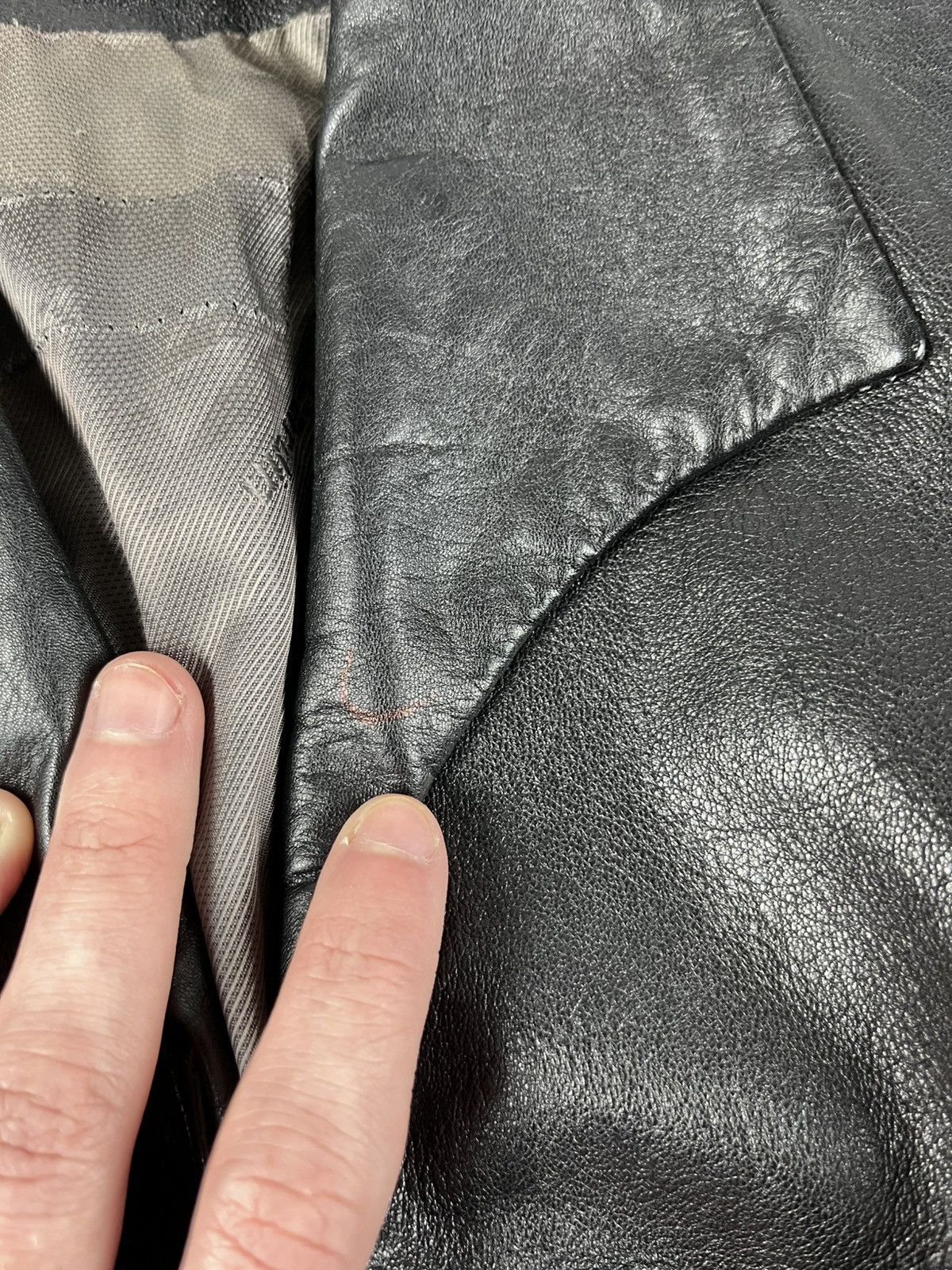 Genuine Leather Vintage Y2K Leather blazer jacket luxury avantgarde Size M / US 6-8 / IT 42-44 - 11 Thumbnail
