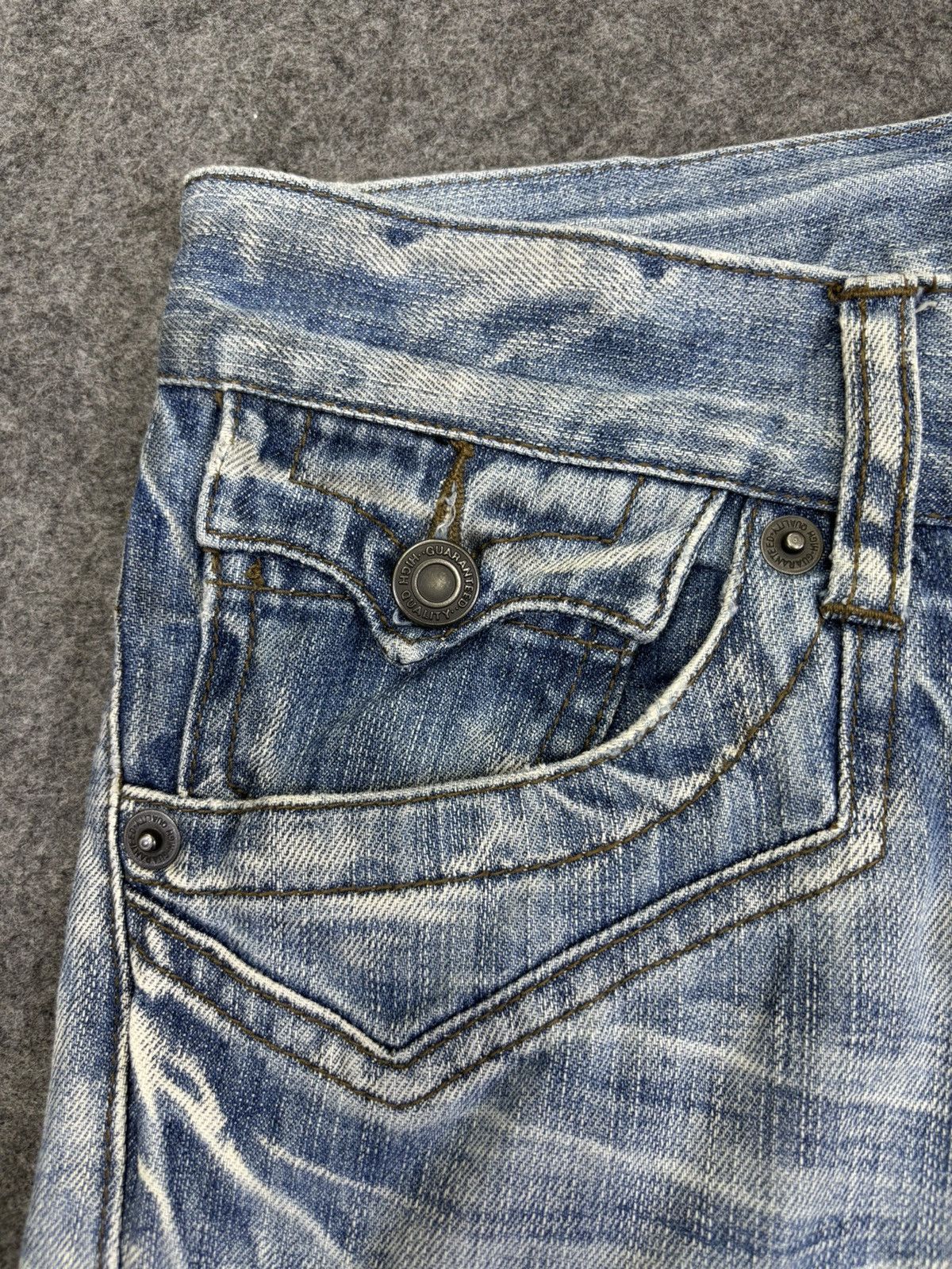 Japanese Brand 💥Curve Flare💥Rattle Trap Zipper Light Wash Curve Jeans F984 Size US 30 / EU 46 - 7 Thumbnail