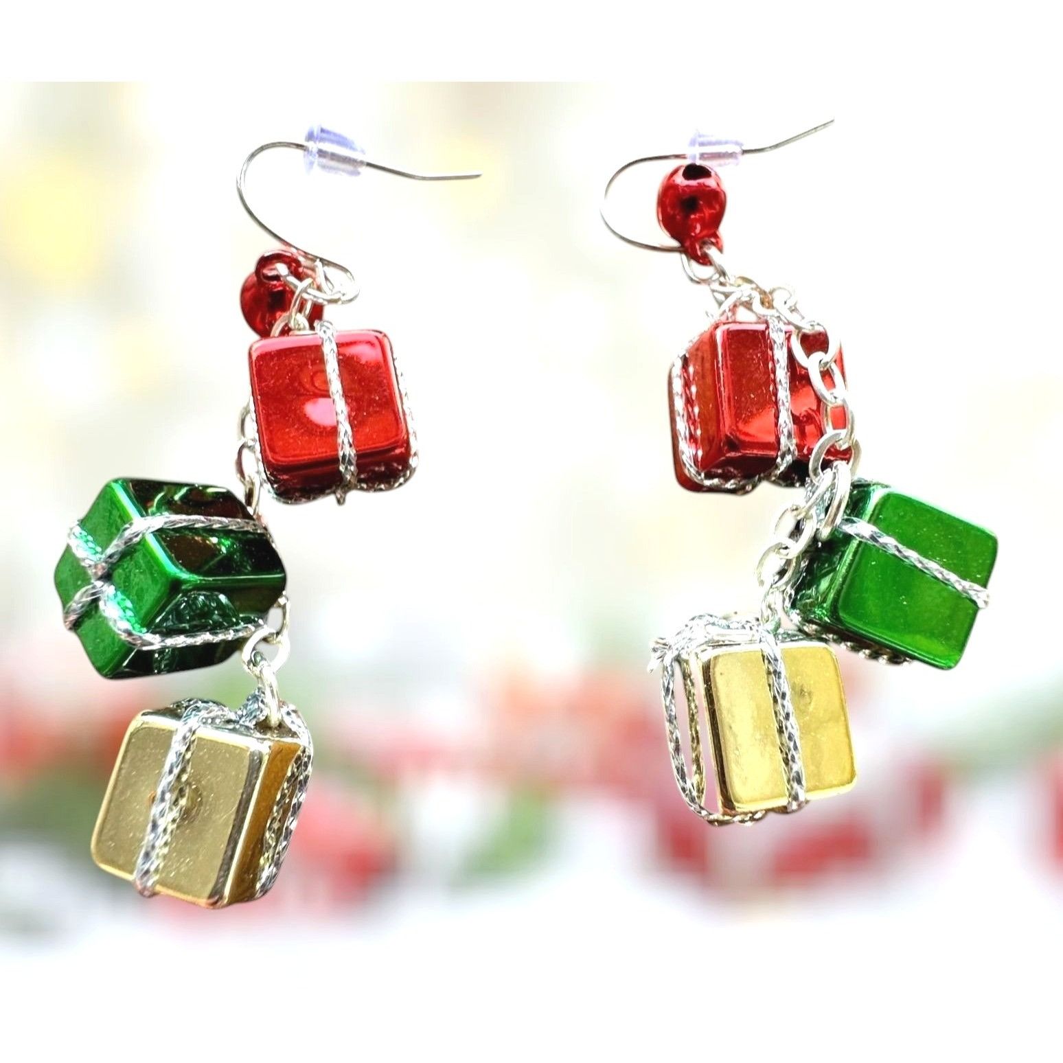 Handmade Christmas Gift Earrings Dangle Hooks New Festive Presents Ho Size ONE SIZE - 6 Thumbnail