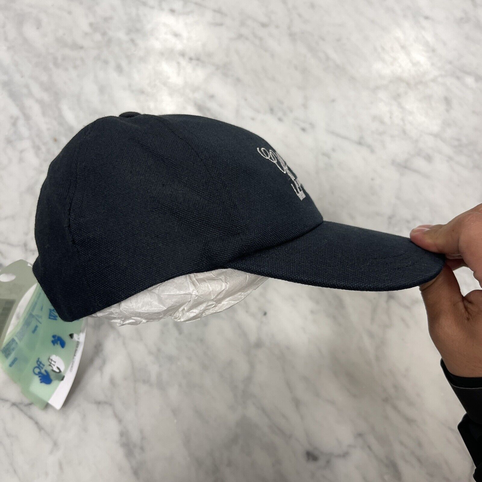 Off-White Off White Woman Logo Cap Strapback Hat Black White \ H1 Size ONE SIZE - 5 Thumbnail