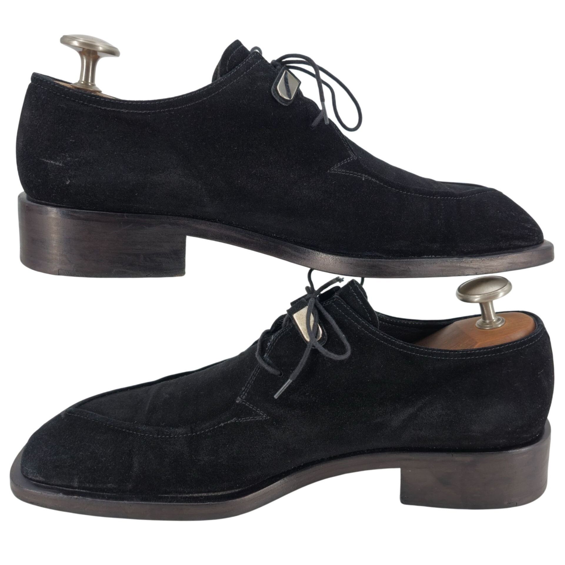 Other Cesare Paciotti Italy Men 10 Dress Shoes Black Suede Leather Size US 10 / EU 43 - 10 Thumbnail