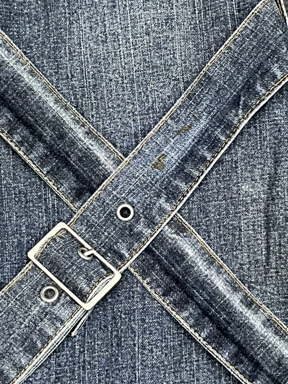 Fragment Design Vintage PLAYCHESS Japan Grunge Cross Bondage Flare Denim Size 29" - 11 Thumbnail