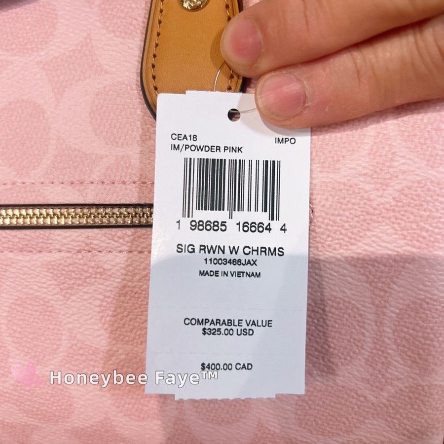 Coach Rowan Satchel Bag In Signature Canvas With Charms CAE18 Size ONE SIZE - 6 Thumbnail