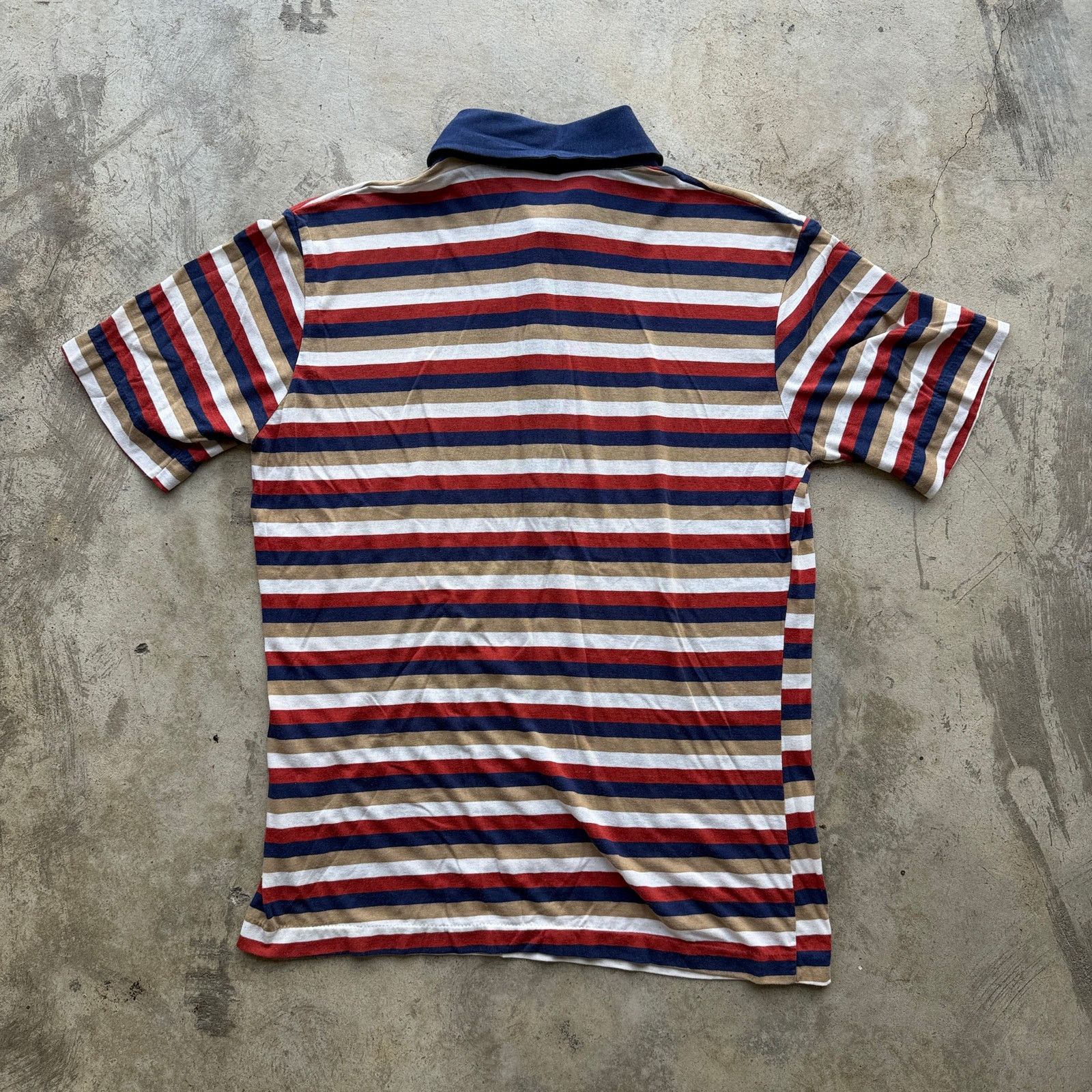 Sears Vintage 70s Kings Road Dagger Collar Stripe Polo Shirt L Size US L / EU 52-54 / 3 - 6 Thumbnail