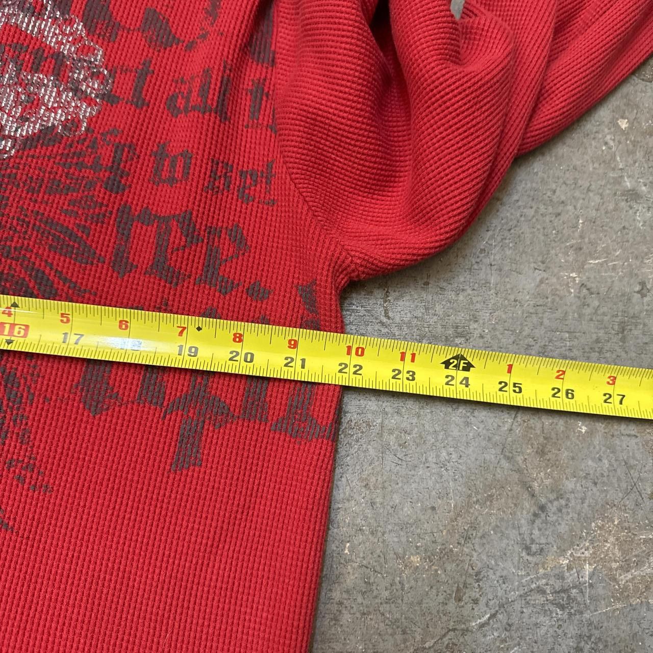 Affliction Y2K Affliction Style Red Waffle Knit Thermal Grunge Size XL Size US XL / EU 56 / 4 - 5 Thumbnail