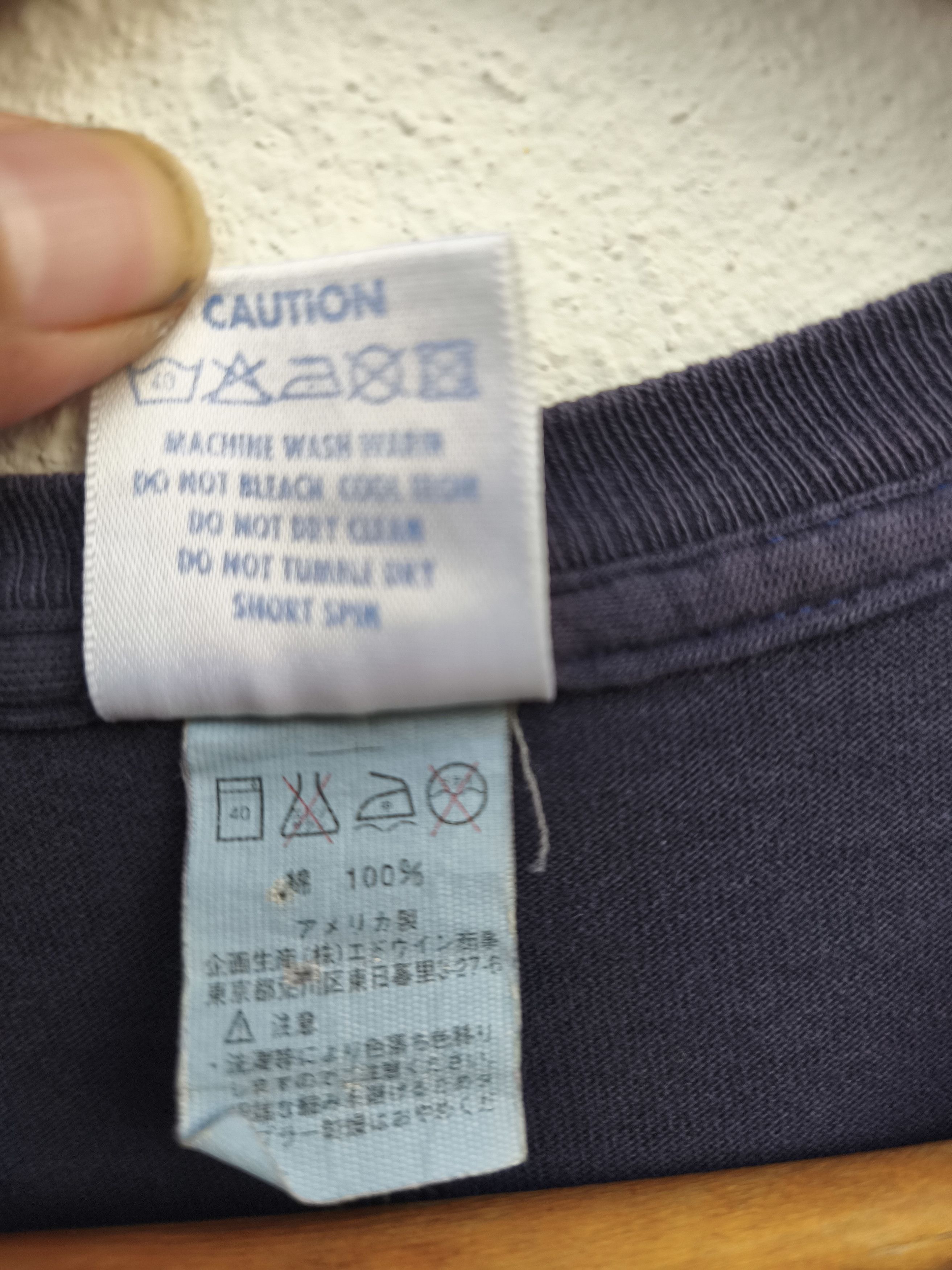 Edwin 🔥 Vintage 90s Vintage Edwin t shirt USA faded blue Size US M / EU 48-50 / 2 - 4 Thumbnail