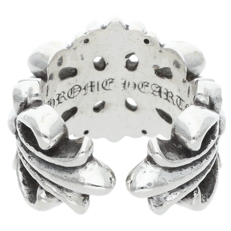 Chrome Hearts Chrome Hearts DBL FLRL CRS Silver Ring Size ONE SIZE - 2 Thumbnail