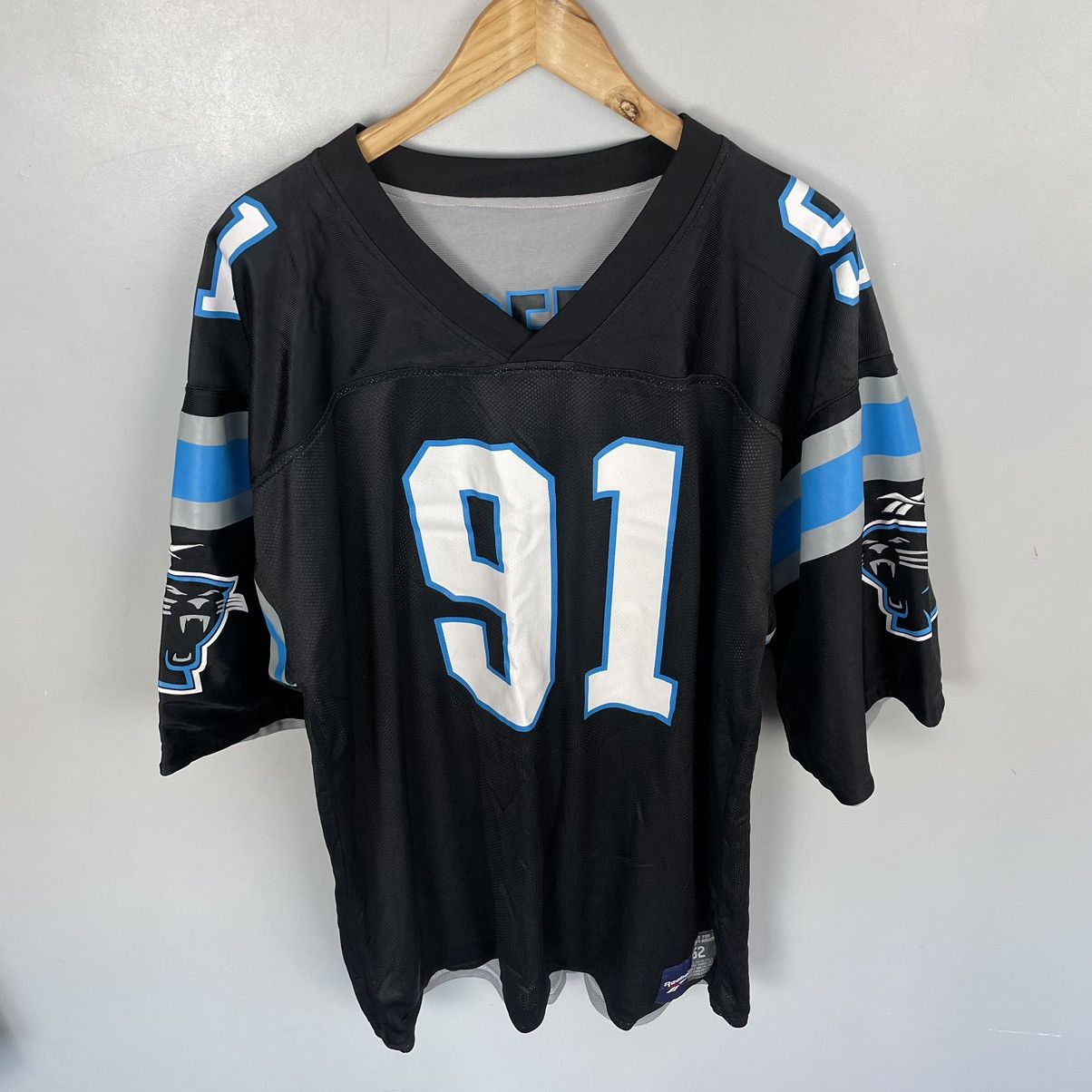 NFL × Vintage Kevin Greene Reebok bilateral Jersey Carolina Panthers #91 Size US L / EU 52-54 / 3 - 4 Thumbnail