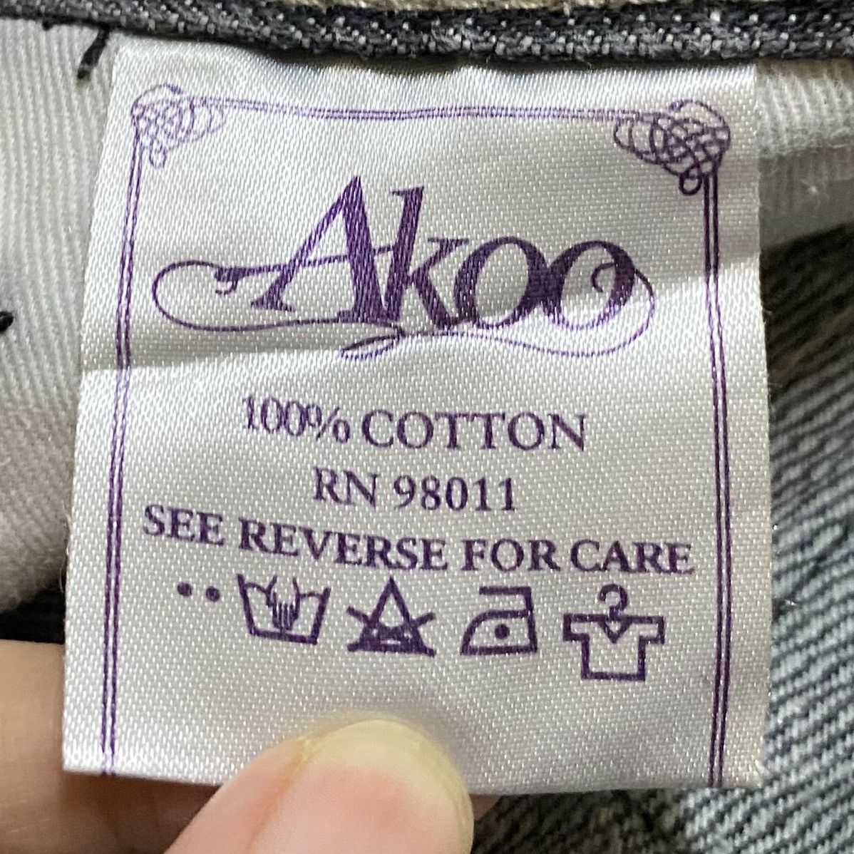 AKOO Rare Design Vintage Brand Akoo Rapper Baggy Jeans 2000s Size US 34 / EU 50 - 11 Thumbnail