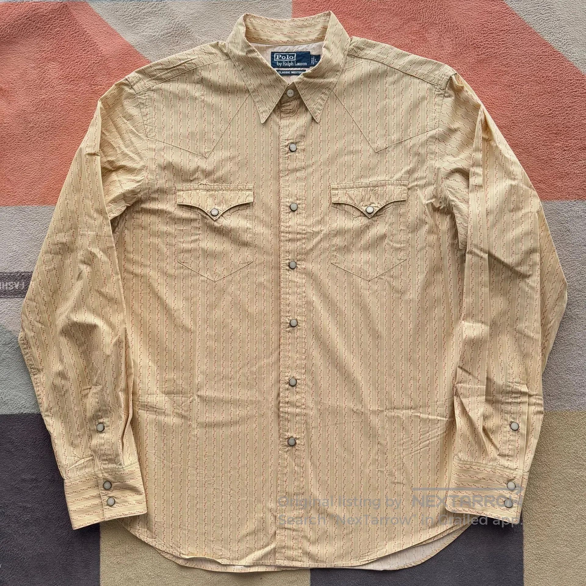 Polo Ralph Lauren Ralph Lauren Western Floral Stripe Shirt. Size US L / EU 52-54 / 3 - 1 Thumbnail