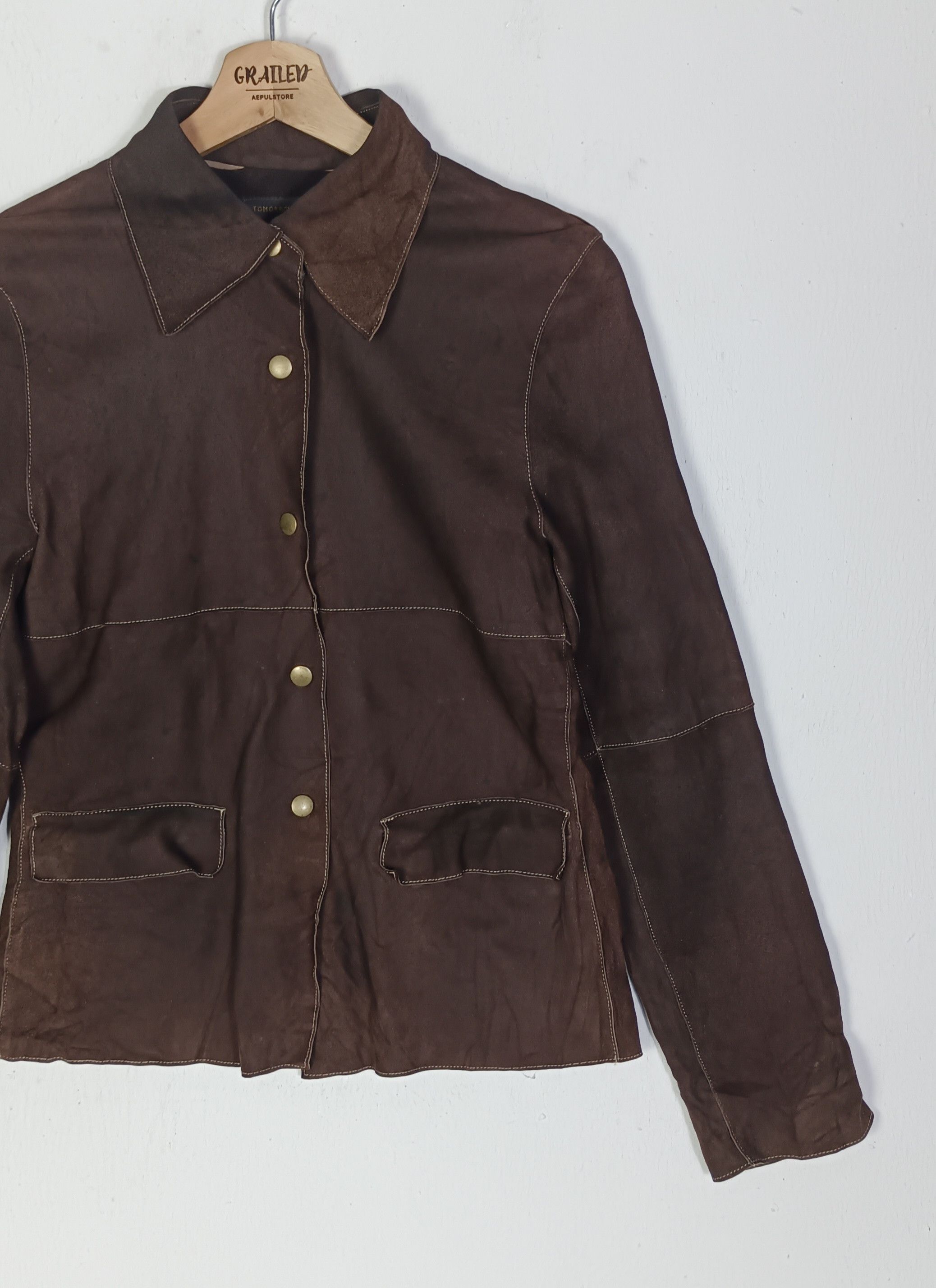 Japanese Brand × Tomorrowland × Vintage Vintage💥Tomorrowland Suede Material Jacket Size US S / EU 44-46 / 1 - 5 Thumbnail