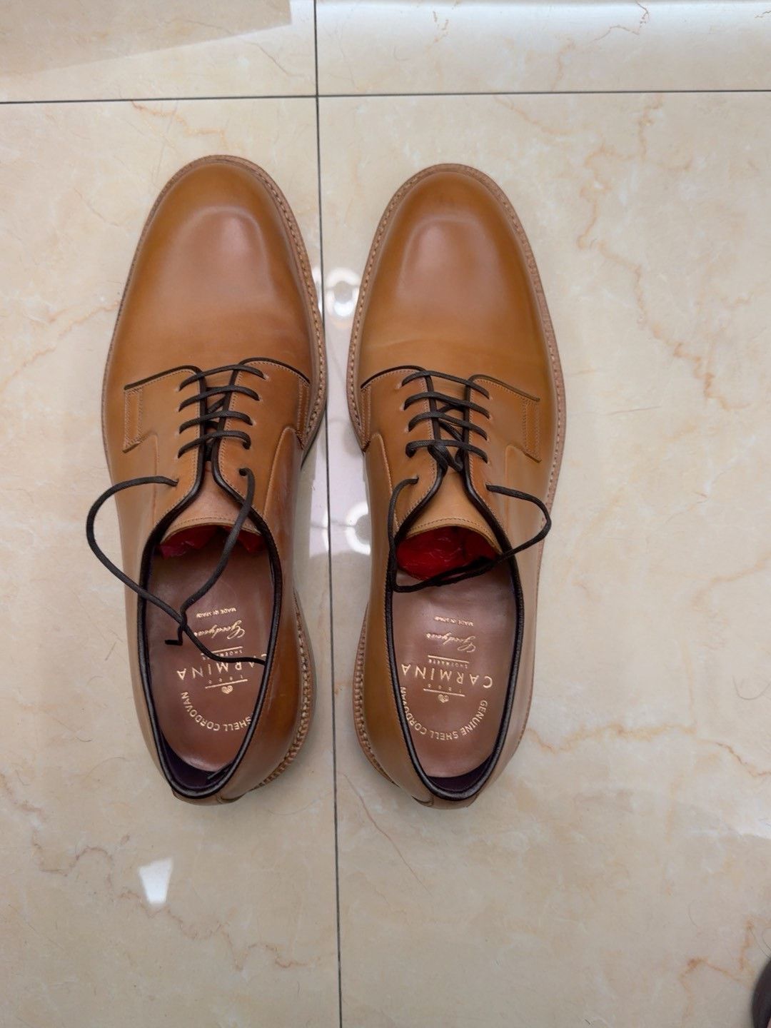 Carmina Carmina Natural Shell Cordovan PTB Shoes Size US 11.5 / EU 44-45 - 1 Thumbnail