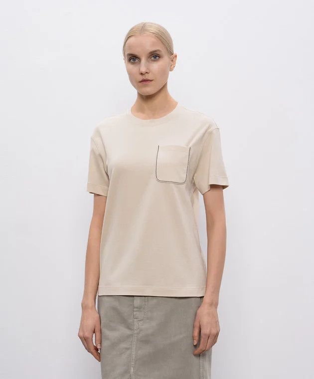 Brunello Cucinelli o1w1db10825 Blouse in Open Green Size XL / US 12-14 / IT 48-50 - 3 Thumbnail
