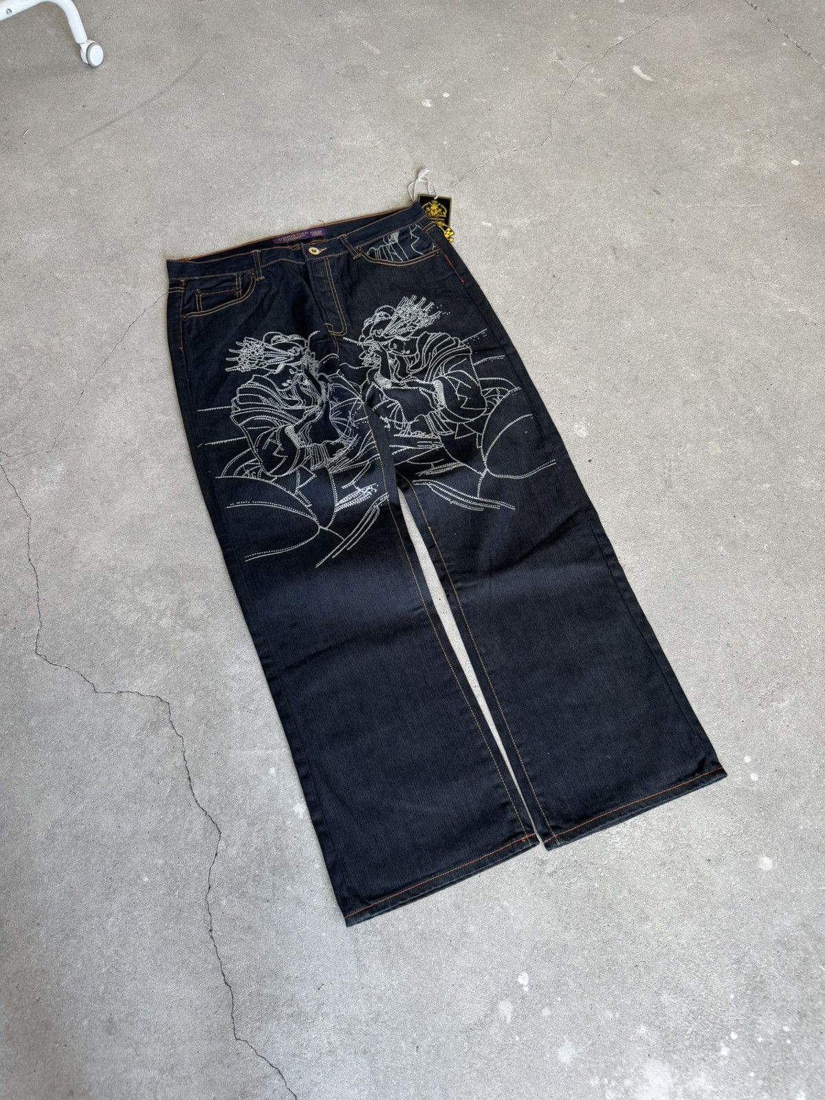 Christian Audigier NEW ED HARDY AUDIGIER BAGGY JEANS Size US 36 / EU 52 - 1 Thumbnail
