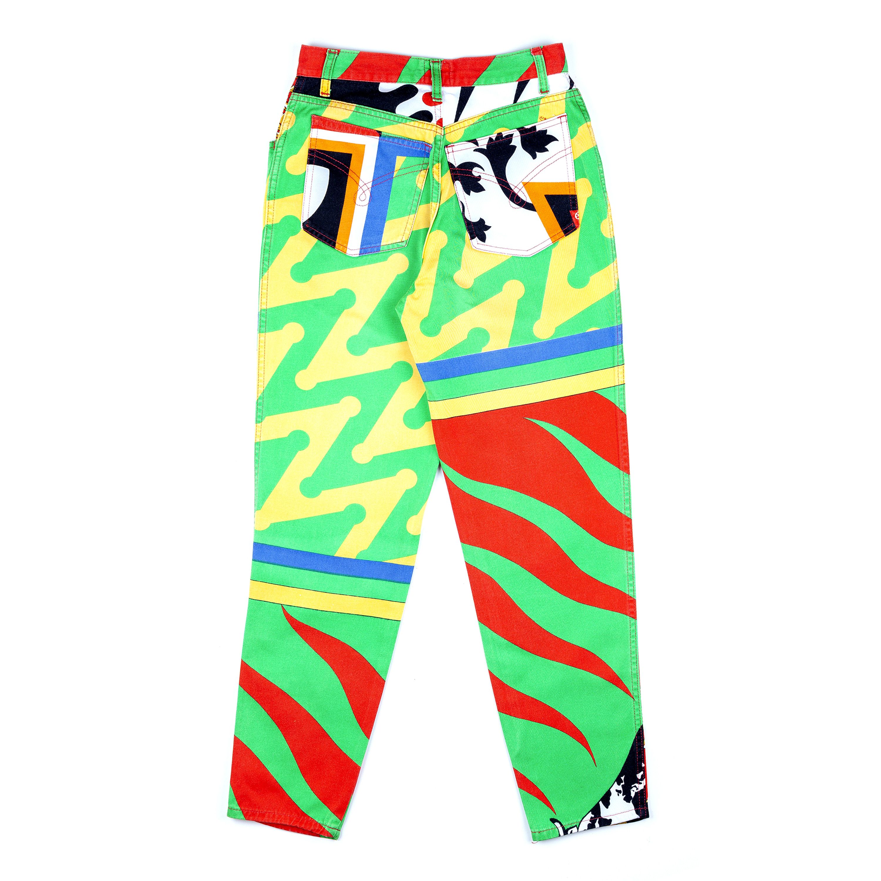 Love Moschino × Moschino Moschino Jeans Multicolor Cow Pants (S) Size 26" / US 2 / IT 38 - 3 Thumbnail
