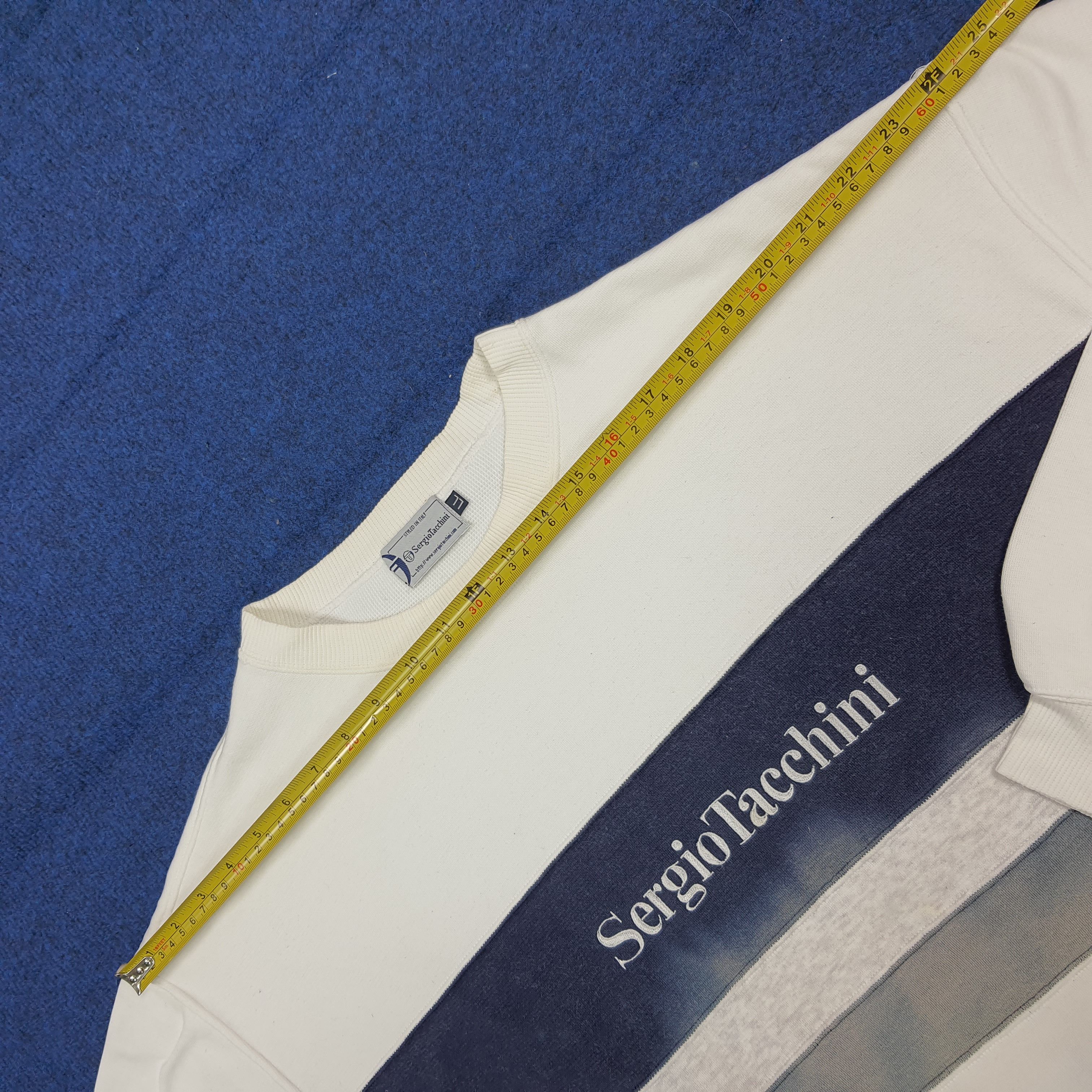 Sergio Tacchini Vintage Retro Sergio Tacchini Sweatshirt Navy Stripe C293N18 Size US XL / EU 56 / 4 - 12 Thumbnail